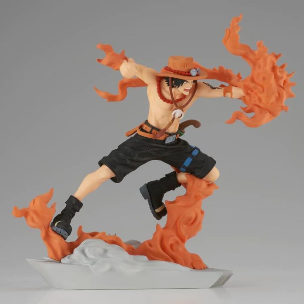 Banpresto Portgas D. Ace Senkozekkei Figure – One Piece, 3.5-Inch Scale