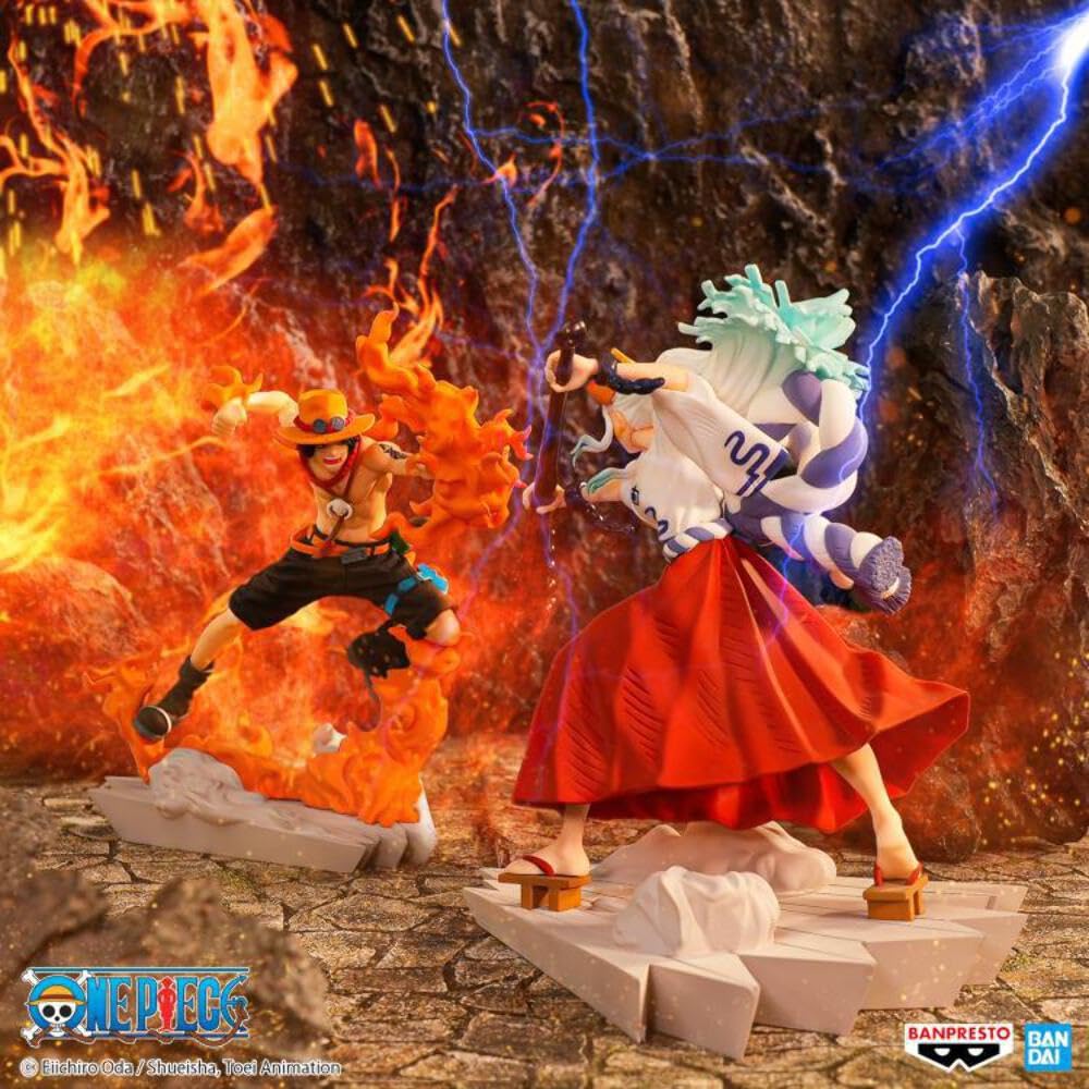 Banpresto Portgas D. Ace Senkozekkei Figure – One Piece, 3.5-Inch Scale