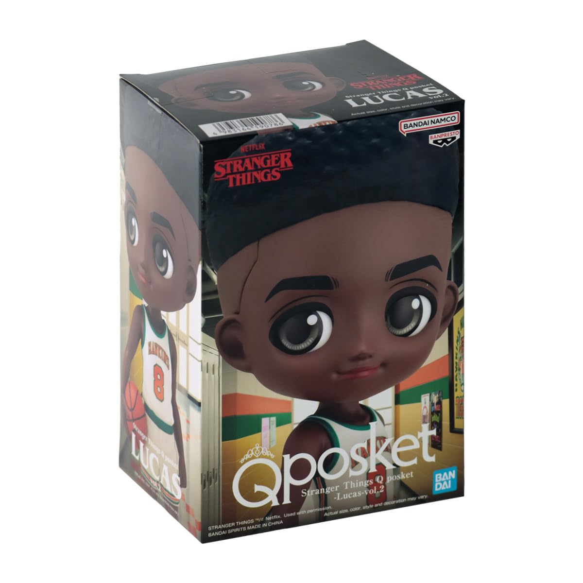 Banpresto Stranger Things Lucas Vol. 2 Q Posket Figure – 5.1-Inch Collectible