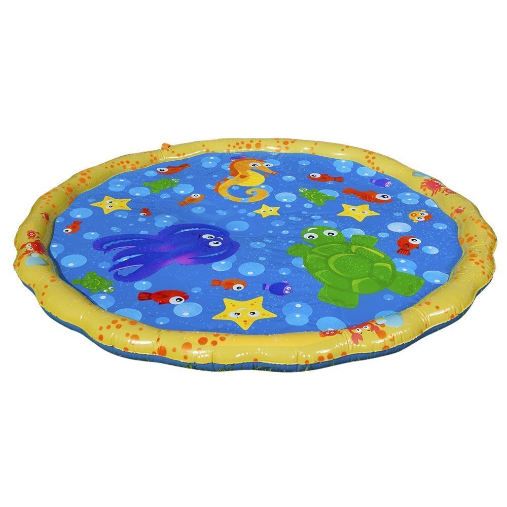BANZAI 54-Inch Diameter Sprinkle & Splash Play Mat – Outdoor Water Fun for Toddlers