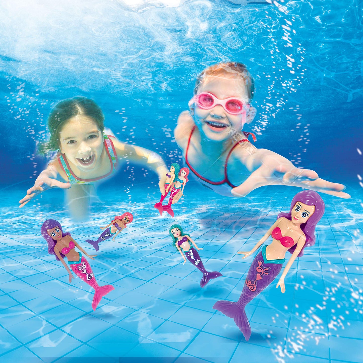 BANZAI Magical MERMAIDSDIVE Game – 6 Pack | Pool Diving Toys