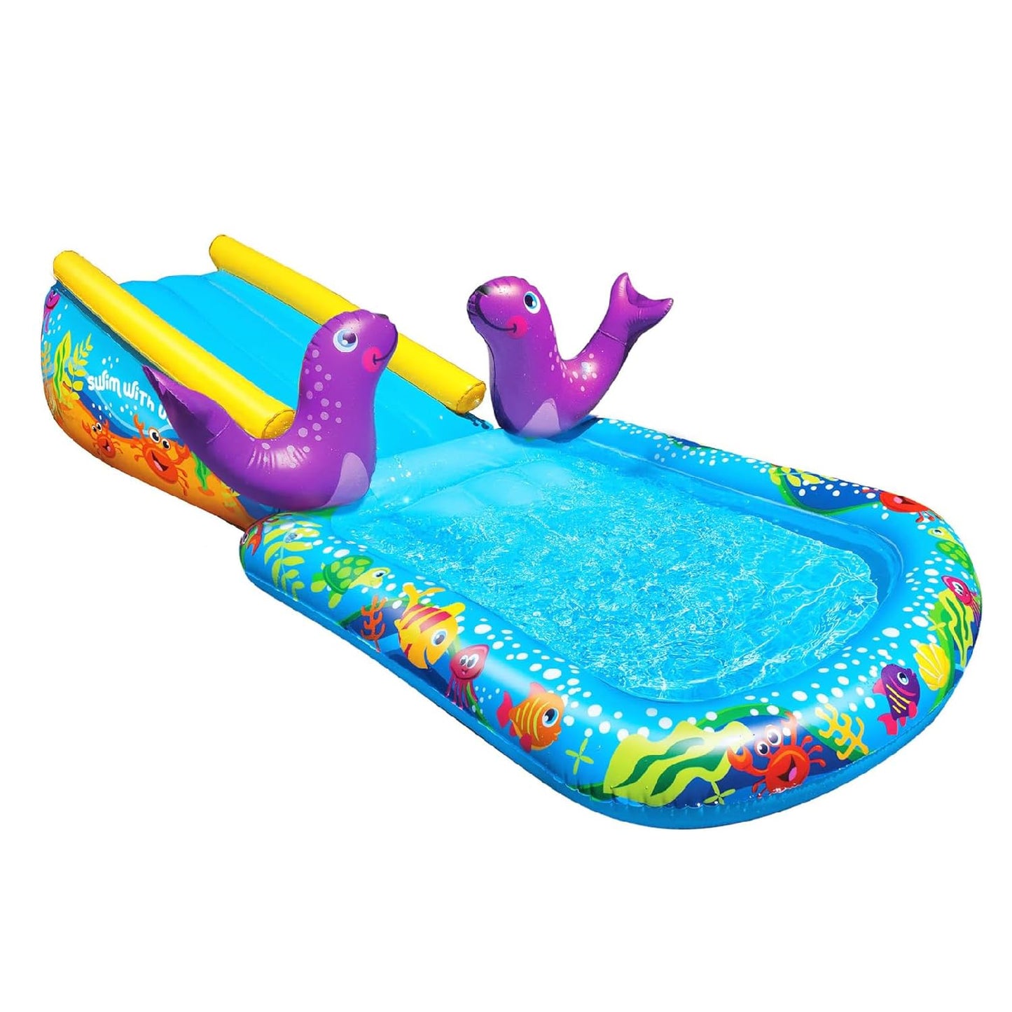 BANZAI My First Water Slide – Toddler Inflatable Slide & Splash Pool