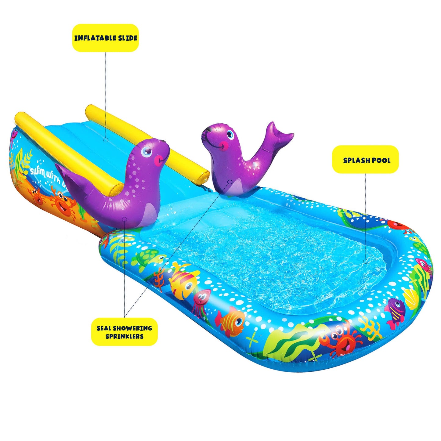 BANZAI My First Water Slide – Toddler Inflatable Slide & Splash Pool