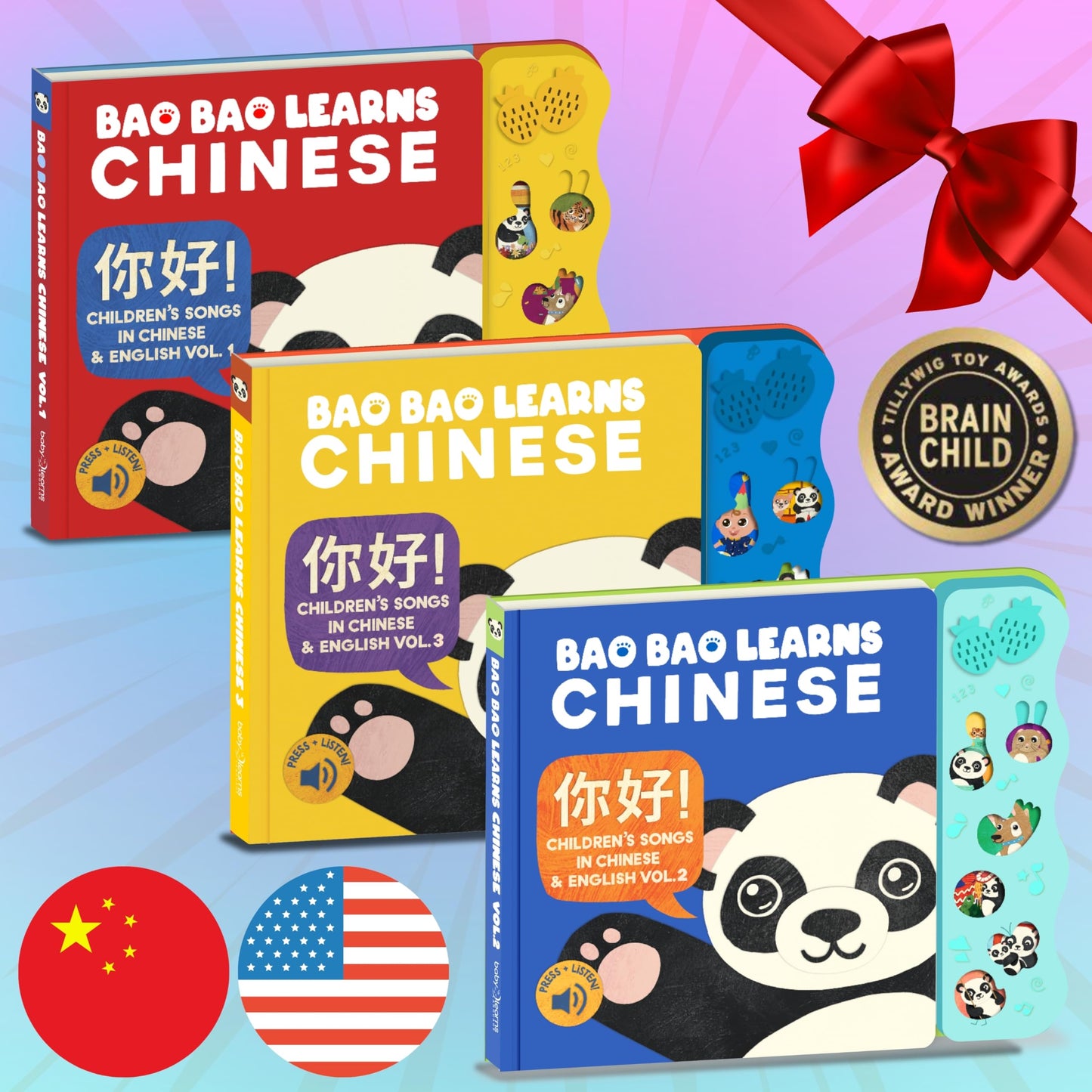 Bao Bao Learns Chinese Vol. 2 – Bilingual Chinese Baby Book with Sound and Pinyin