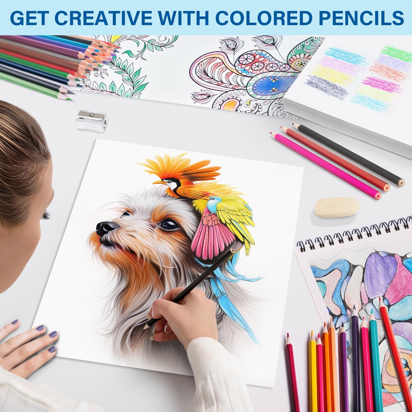 BAODLON 48-Count Colored Pencils Bulk Set – Pre-Sharpened for Kids & Adults