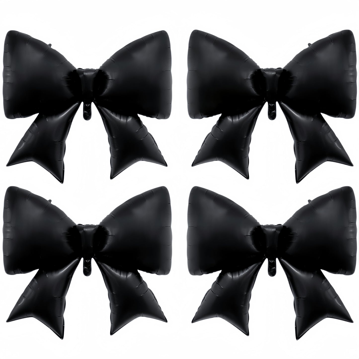 Baoonworlld 4-Pcs Black Bow Balloons 38in – Gothic Wedding & Palace Party Decor