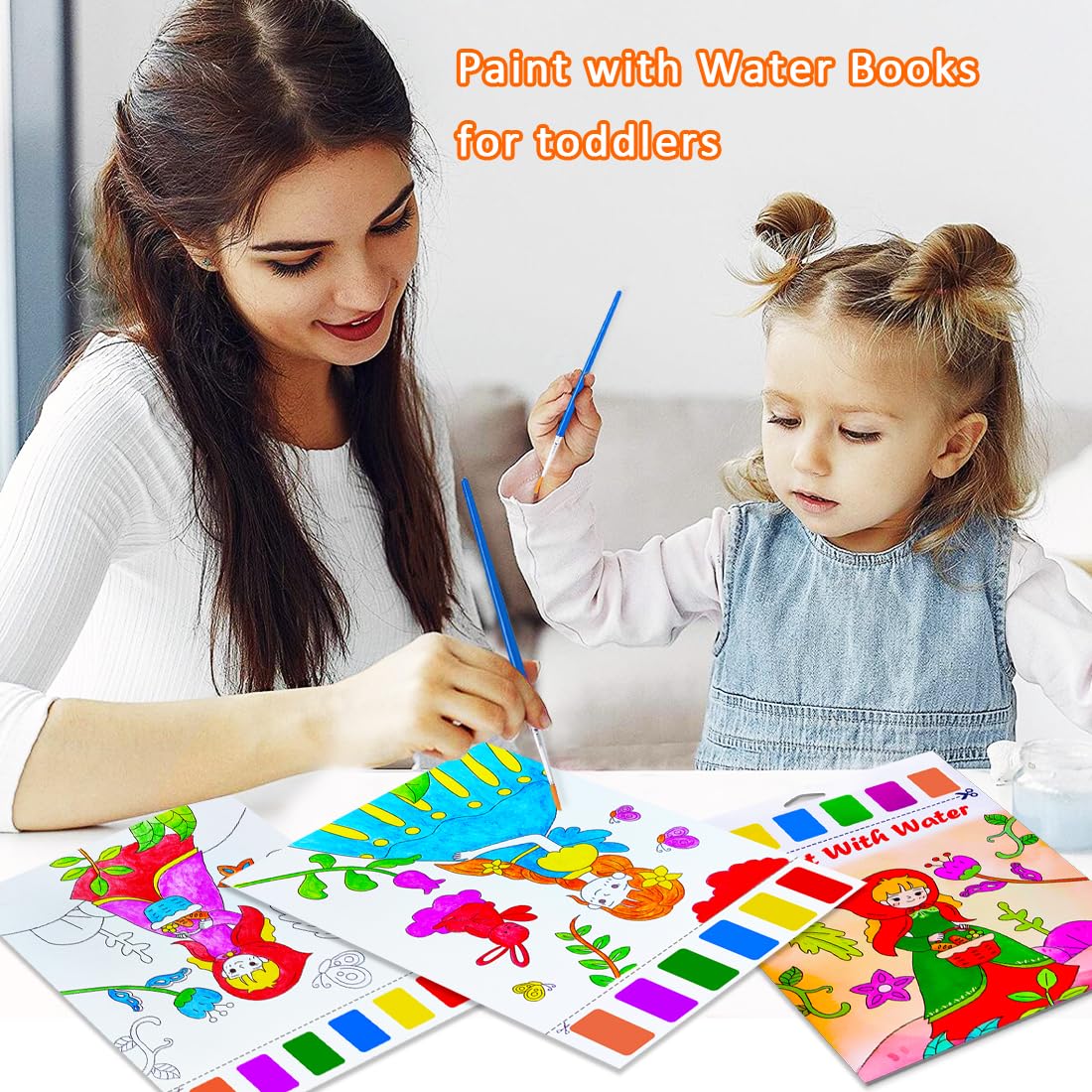 BAOXUE Watercolor Book for Kids 4-8 — Complete Paint Set with 8 Scenes