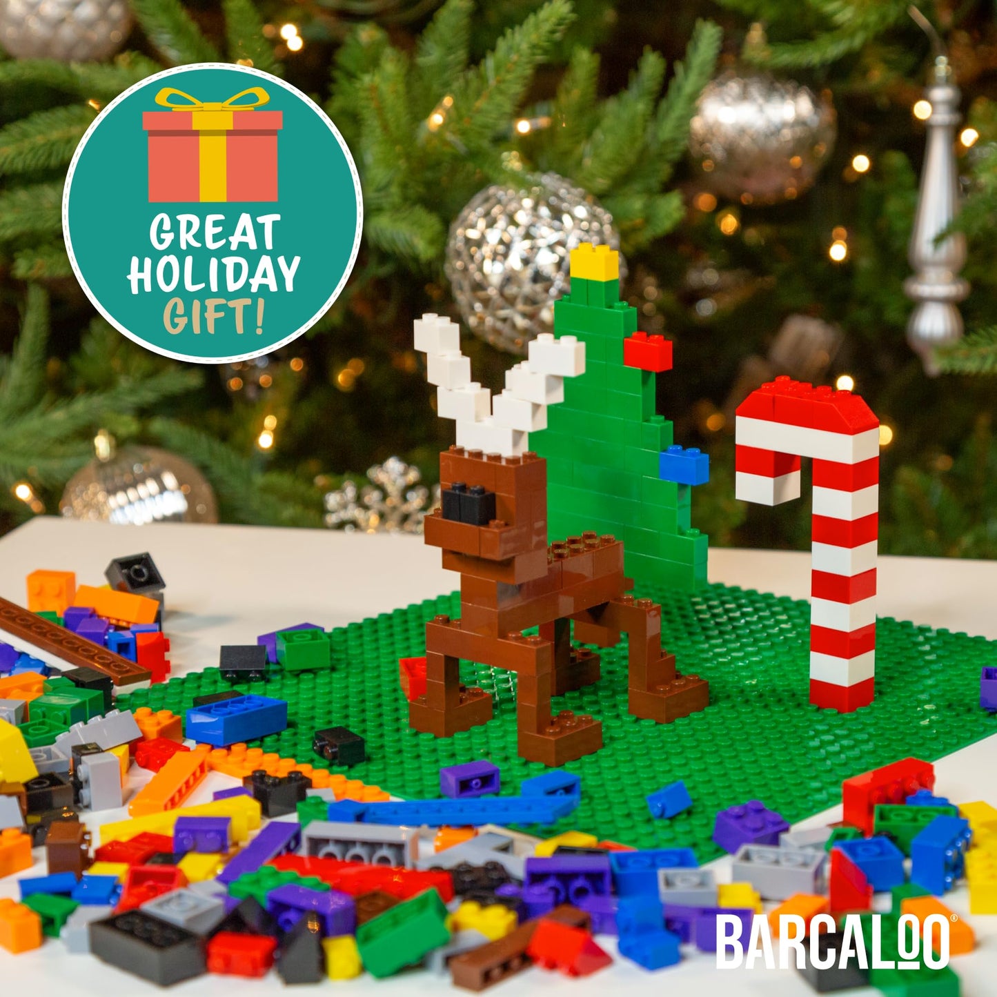 Barcaloo 1000-Piece Building Bricks Set – 10 Classic Colors, Compatible with Lego