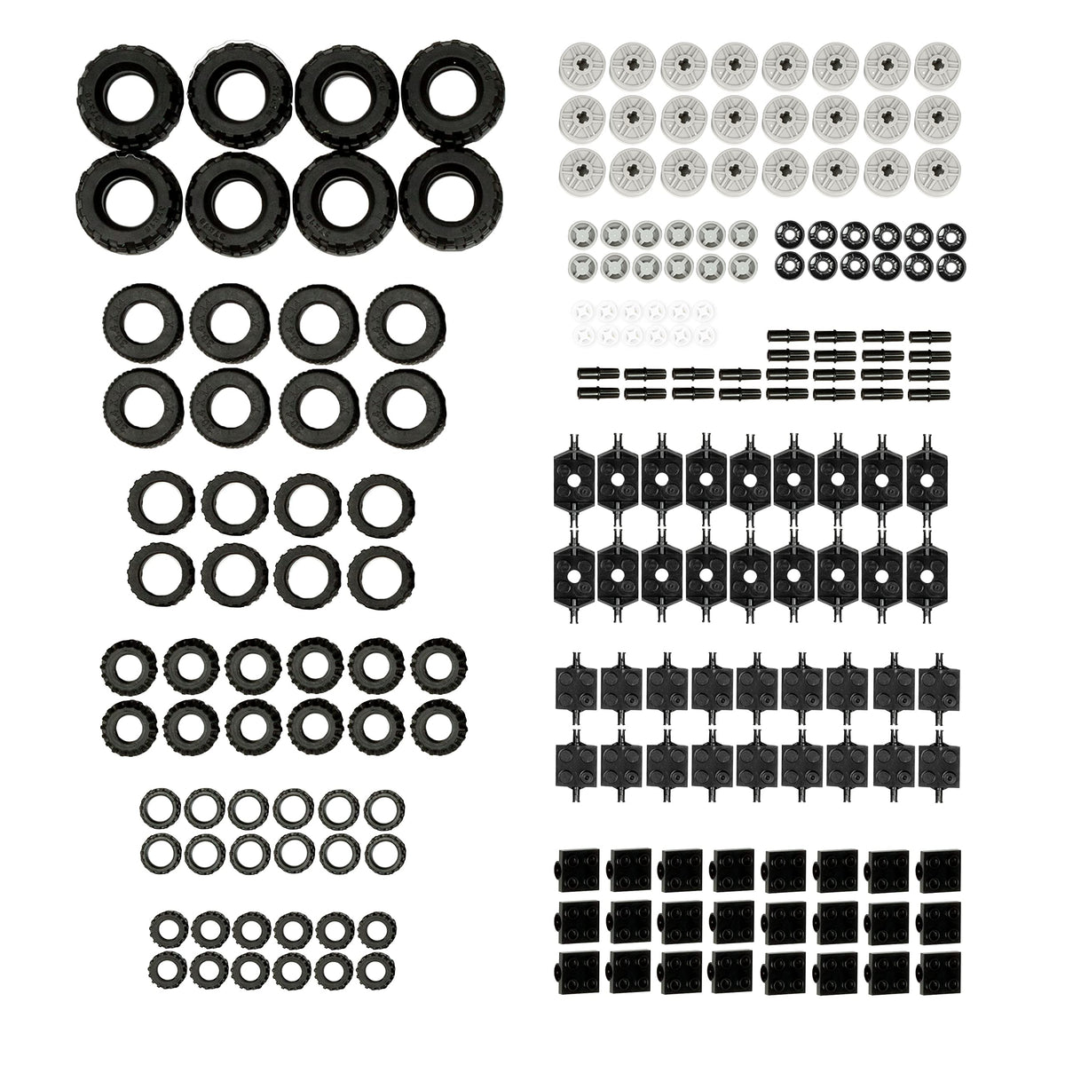 Barcaloo 144-Piece Wheels & Axles Set | LEGO-Compatible Car Building Kit