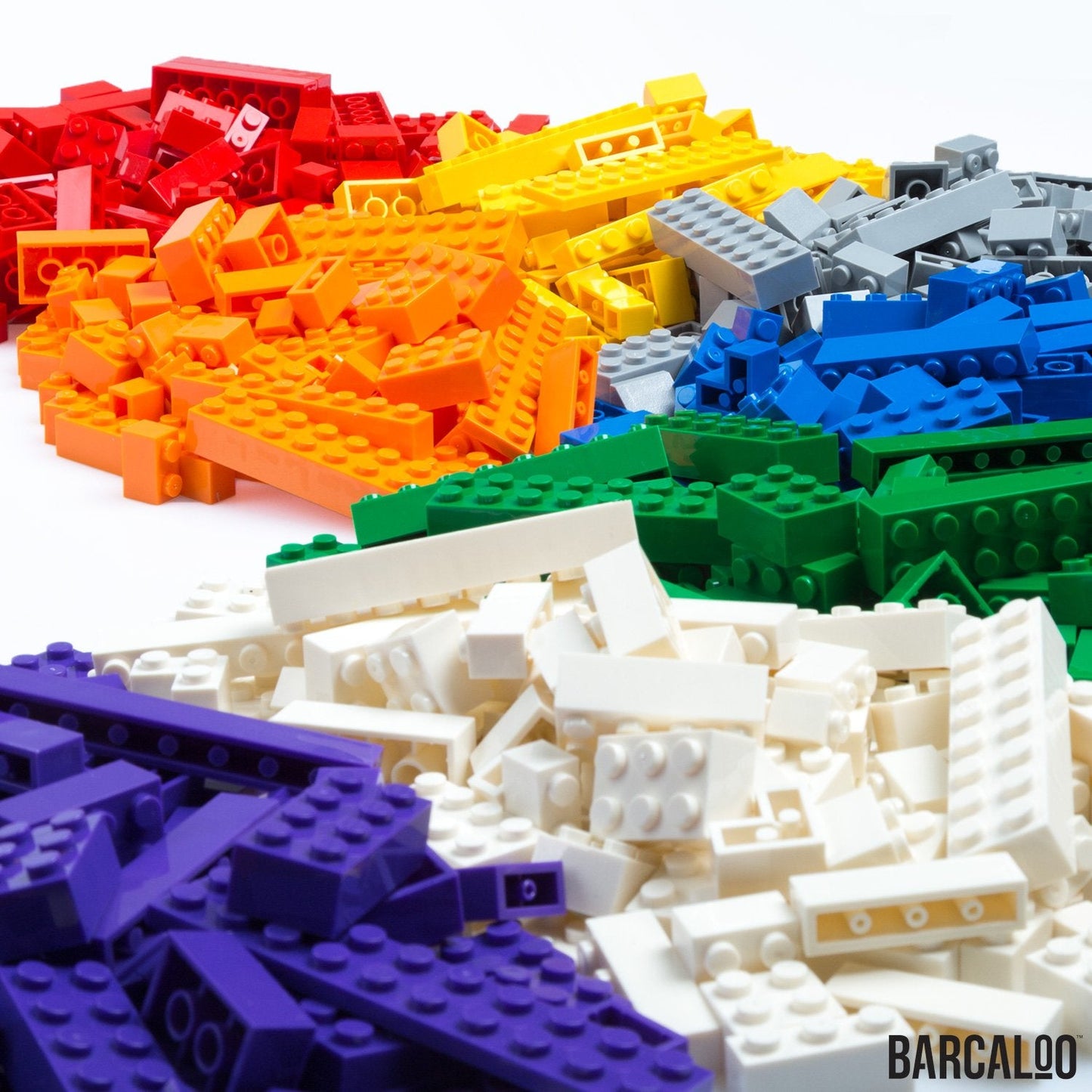 Barcaloo 1000-Piece Building Bricks Set – 10 Classic Colors, Compatible with Lego