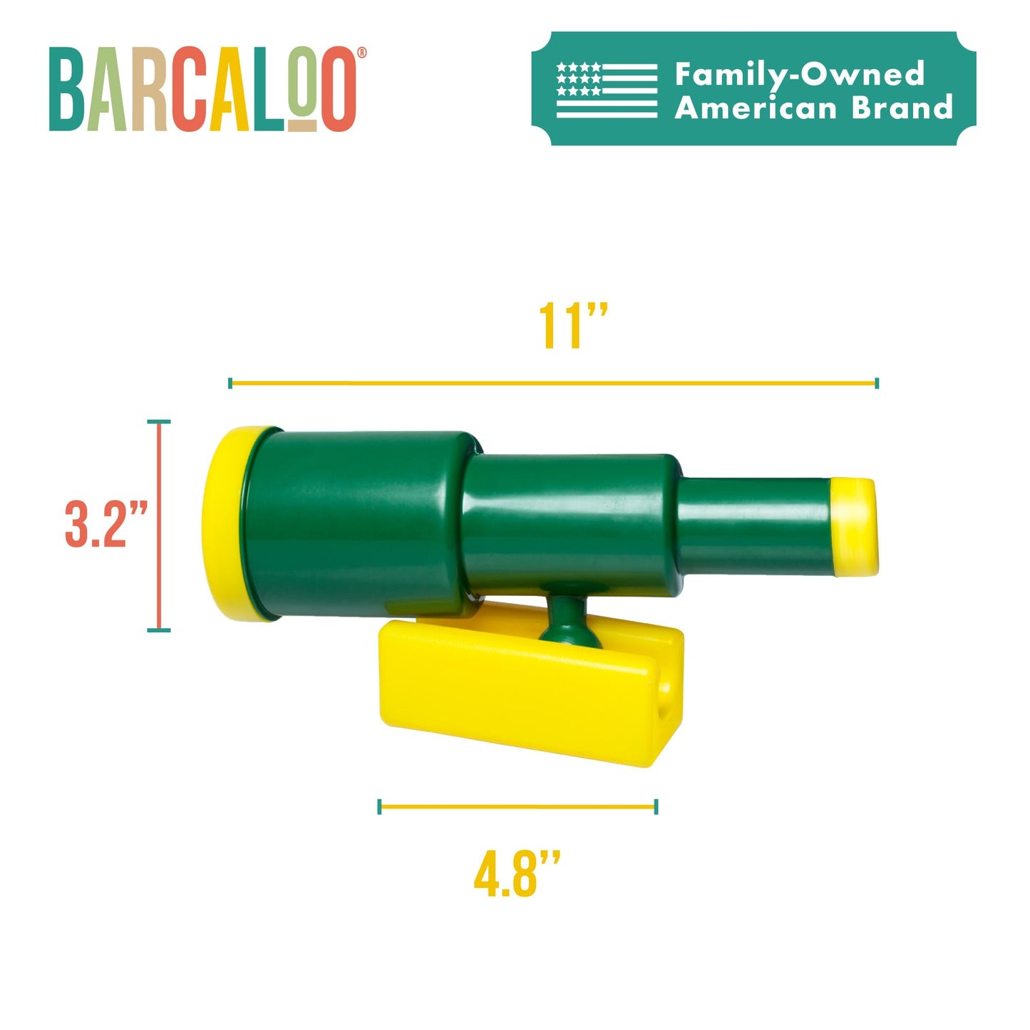 Barcaloo Kids Playset Telescope — Outdoor Pirate Telescope for Swing Sets, Treehouses & More
