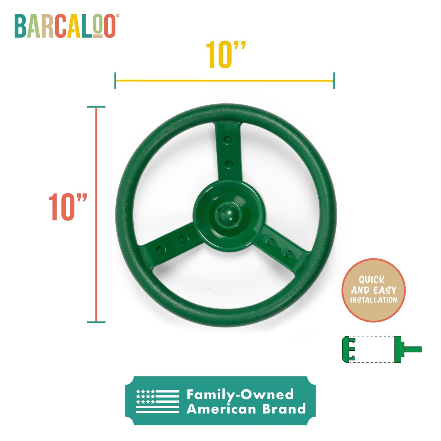 Barcaloo Jungle Gym Steering Wheel – Wall-Mount Playground Accessory