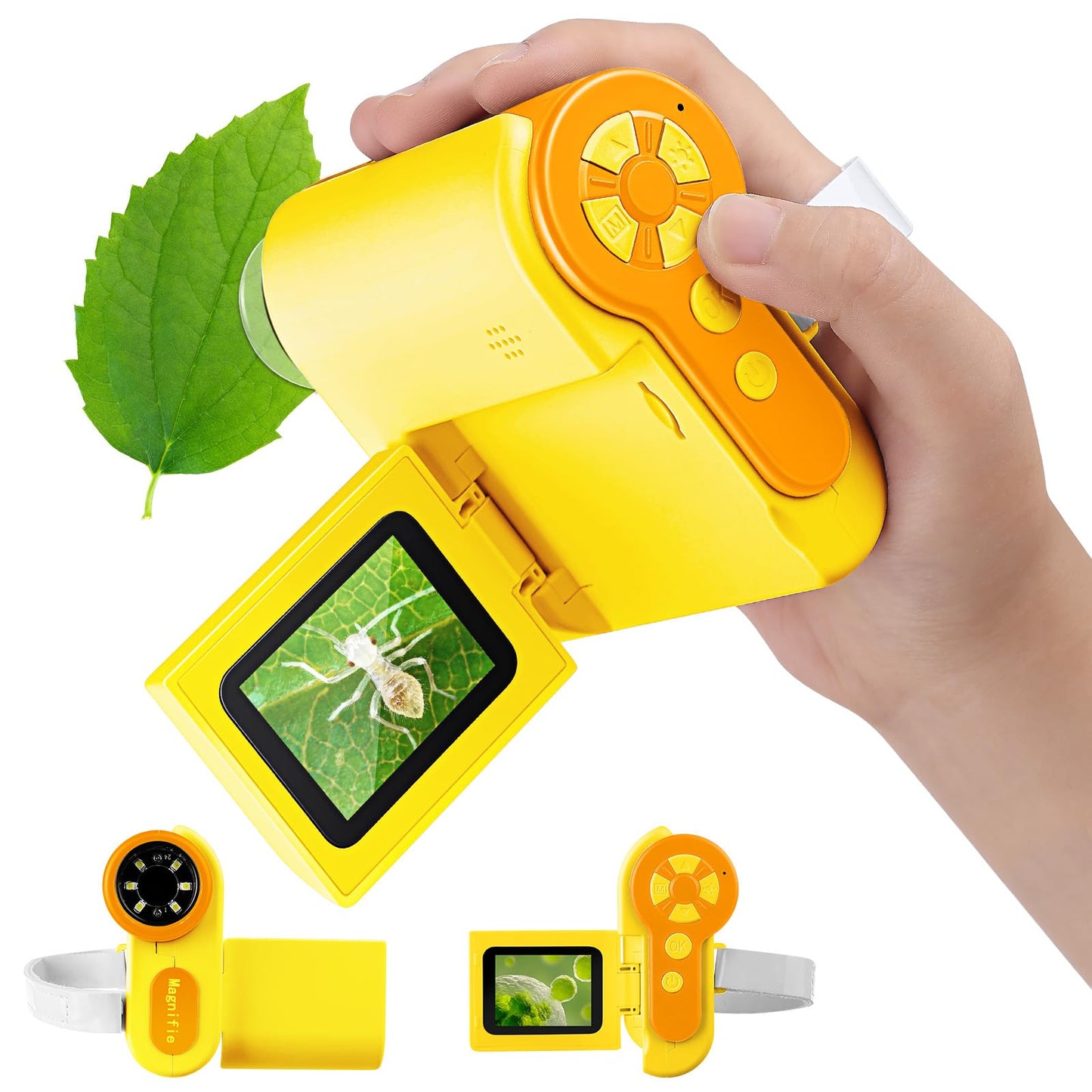 Barchrons 1000X Microscope for Kids – 4K HD Screen, 6 LED Lights, 3-in-1 Explorer