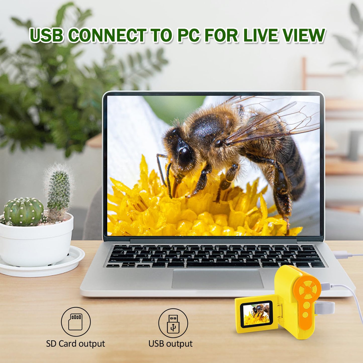 Barchrons 1000X Microscope for Kids – 4K HD Screen, 6 LED Lights, 3-in-1 Explorer