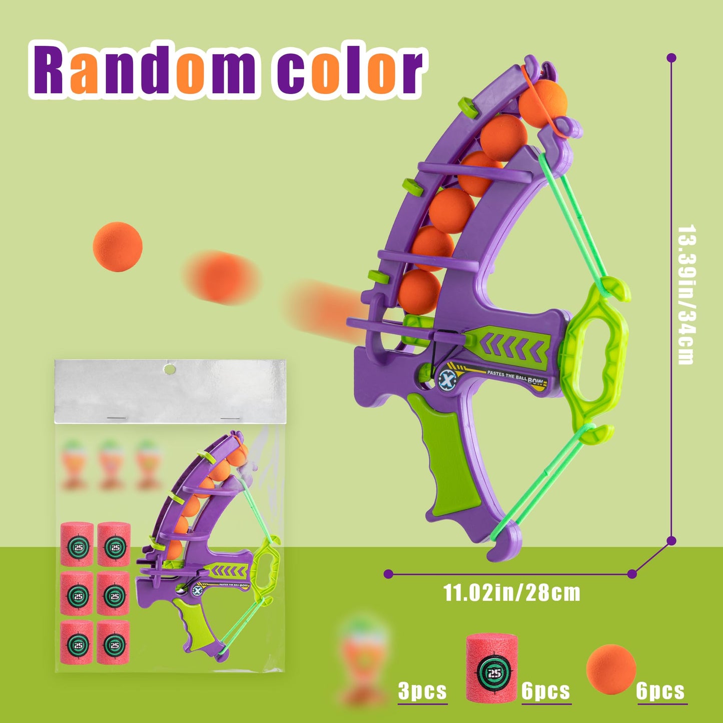 BARGIFTS Shooting Game Toy – Foam Bow & 6 Targets for Indoor & Outdoor Fun