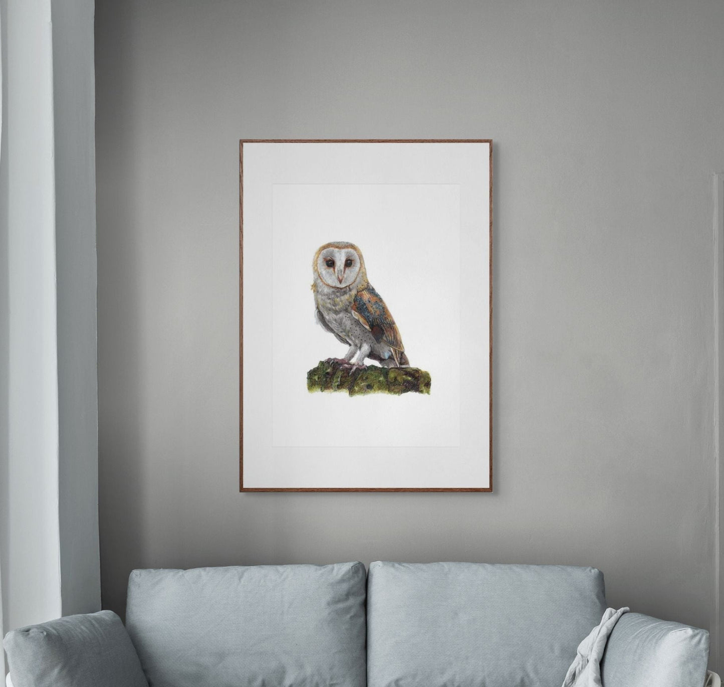 Barn Owl Wildlife Framed Art Print | British Bird Wall Art