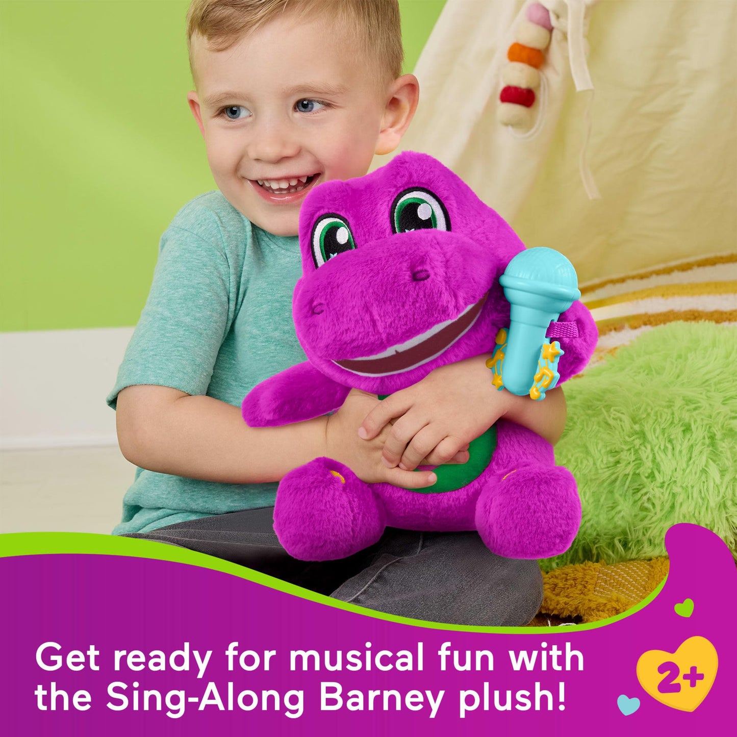 Barney’s World Toddler Toys by Fisher-Price - 10.5-Inch Sing-Along Plush