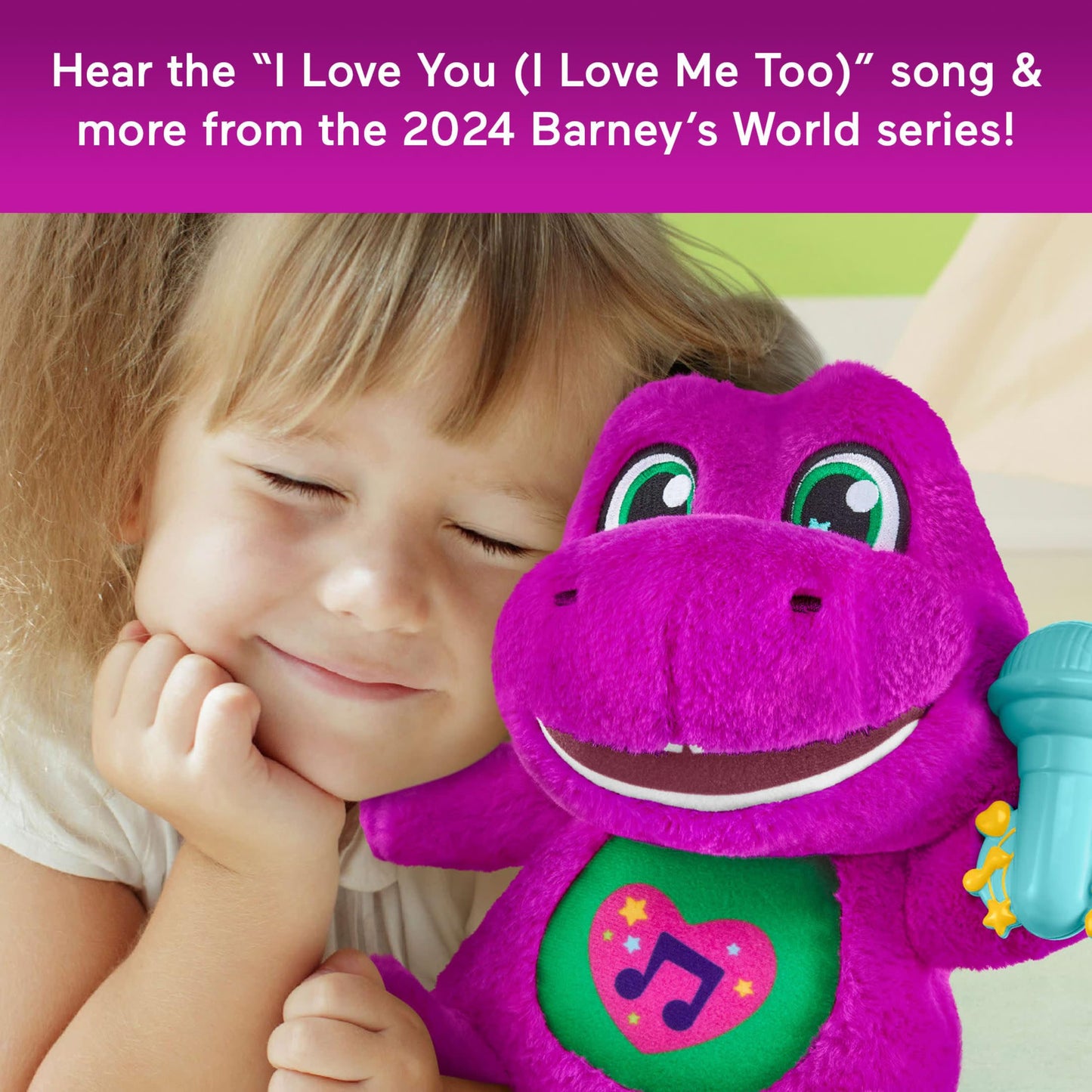 Barney’s World Toddler Toys by Fisher-Price - 10.5-Inch Sing-Along Plush
