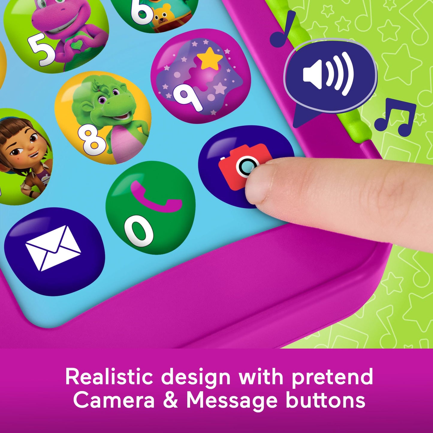 Barney's Hey Barney Phone — Multilingual Musical Toy for Toddlers