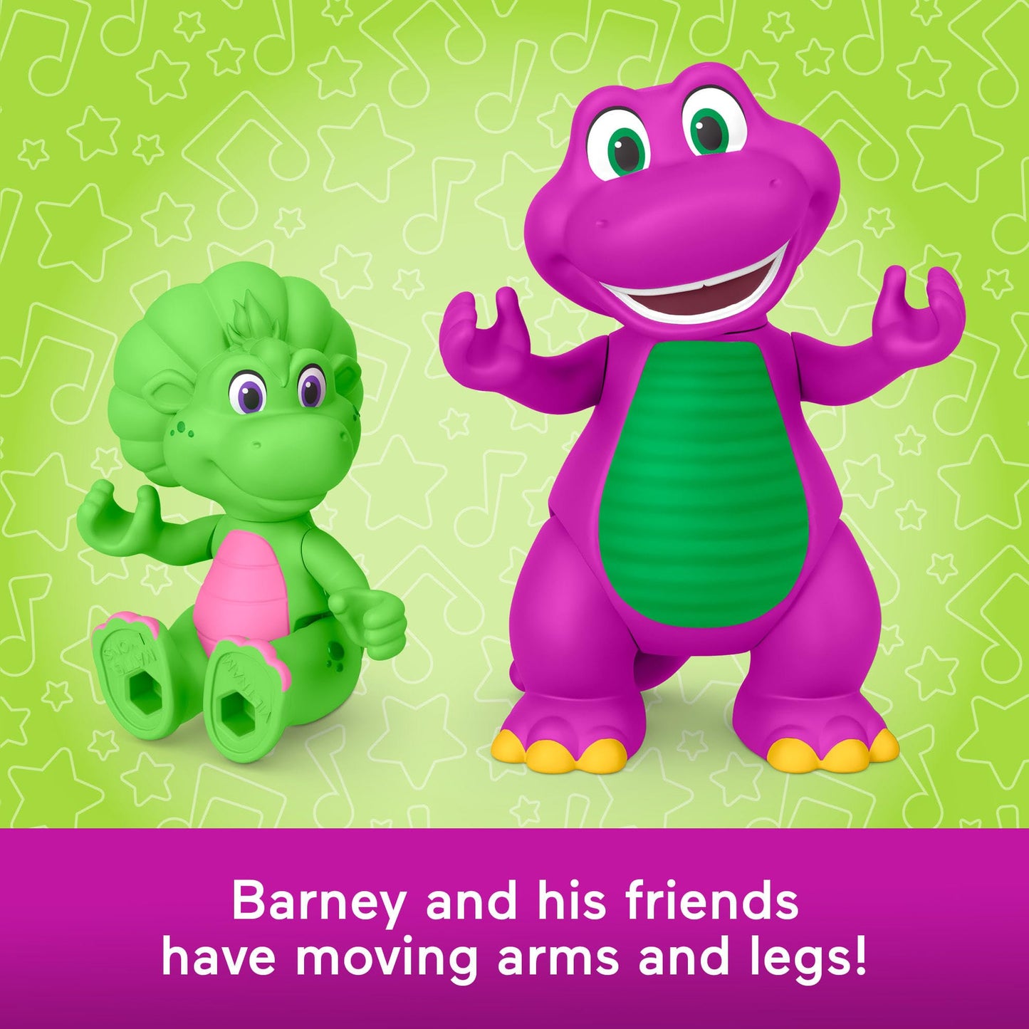 Barney’s World Hey Friends Pack — 4 Moving Figures for Toddler Adventures | Fisher-Price