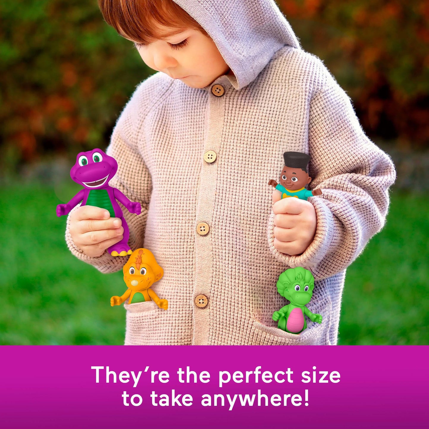 Barney’s World Hey Friends Pack — 4 Moving Figures for Toddler Adventures | Fisher-Price