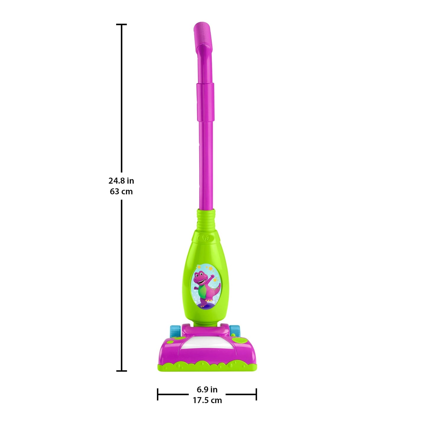 Barney’s World Toddler Clean Up Vacuum – Push-Along Toy with Lights & 65+ Songs