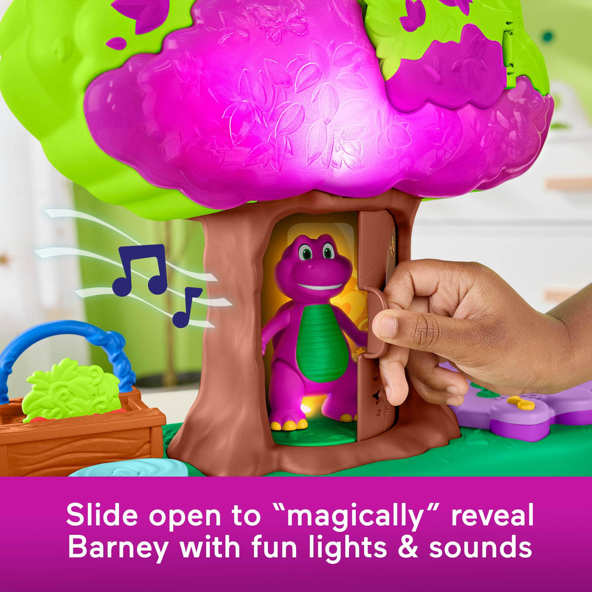 Barney’s World Lights & Sounds Treehouse Playset – Preschool Toy with Barney & Billy Figures (Ages 3+)