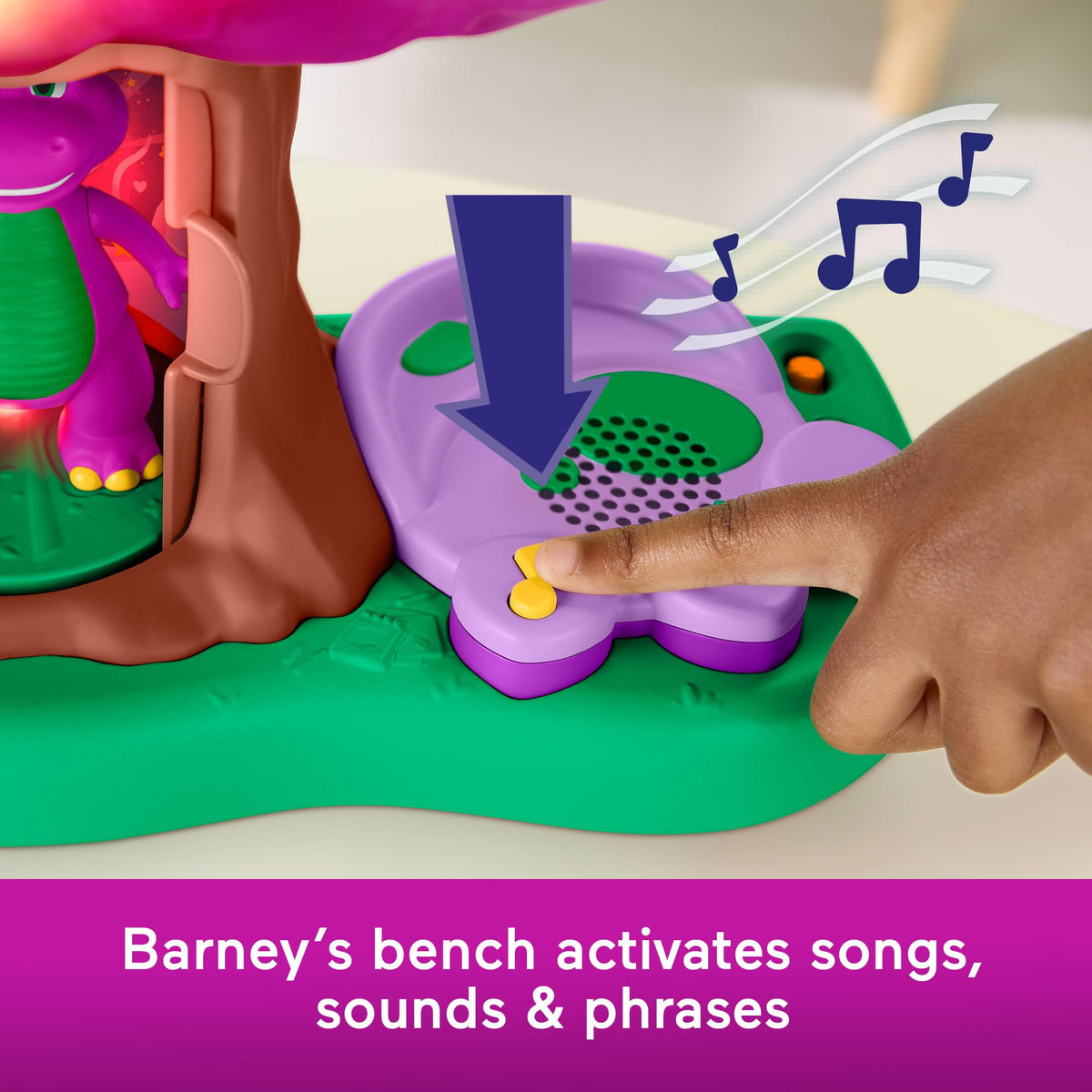 Barney’s World Lights & Sounds Treehouse Playset – Preschool Toy with Barney & Billy Figures (Ages 3+)