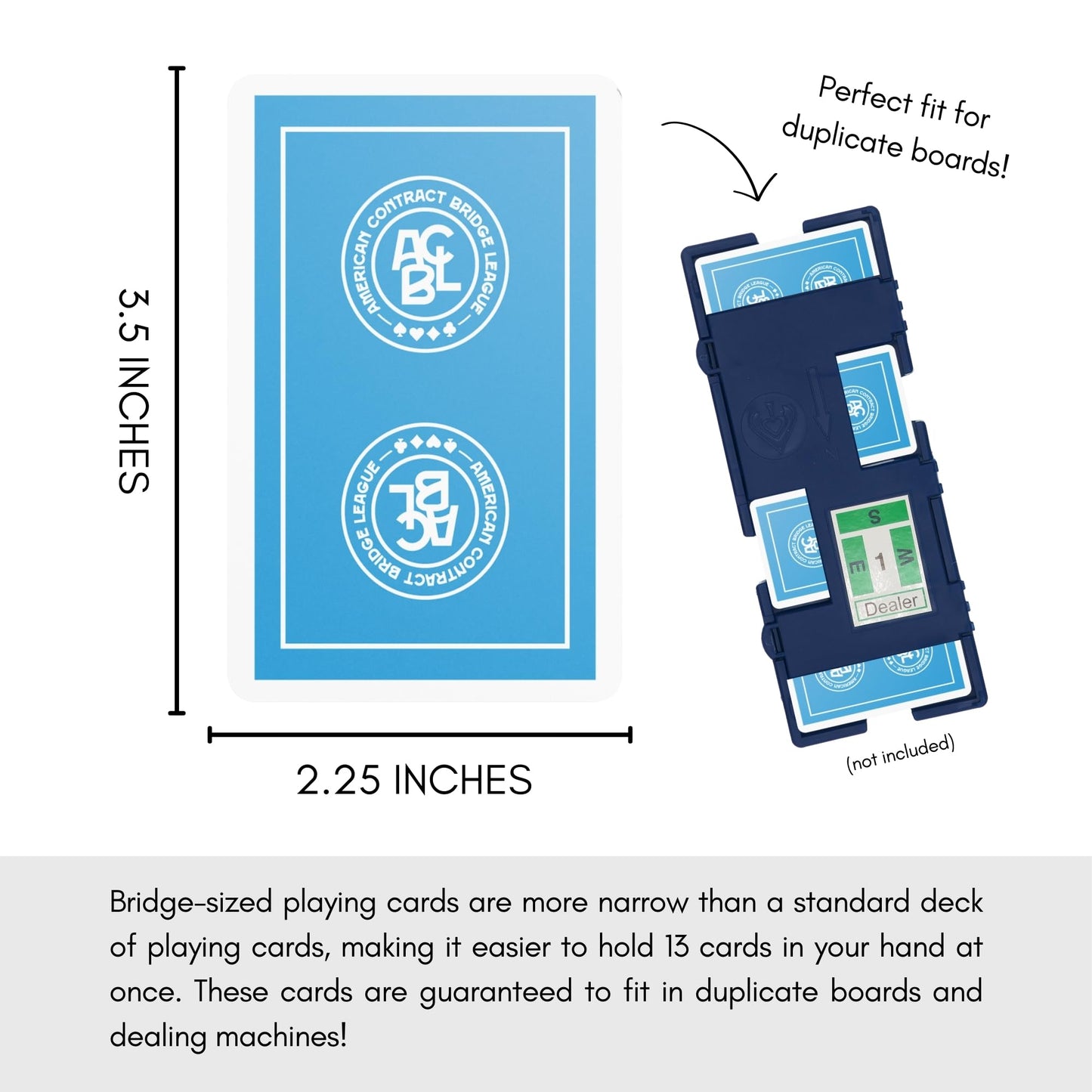 Baron Barclay Official ACBL Bridge-Size Playing Cards – 12 Decks, Plastic Coated