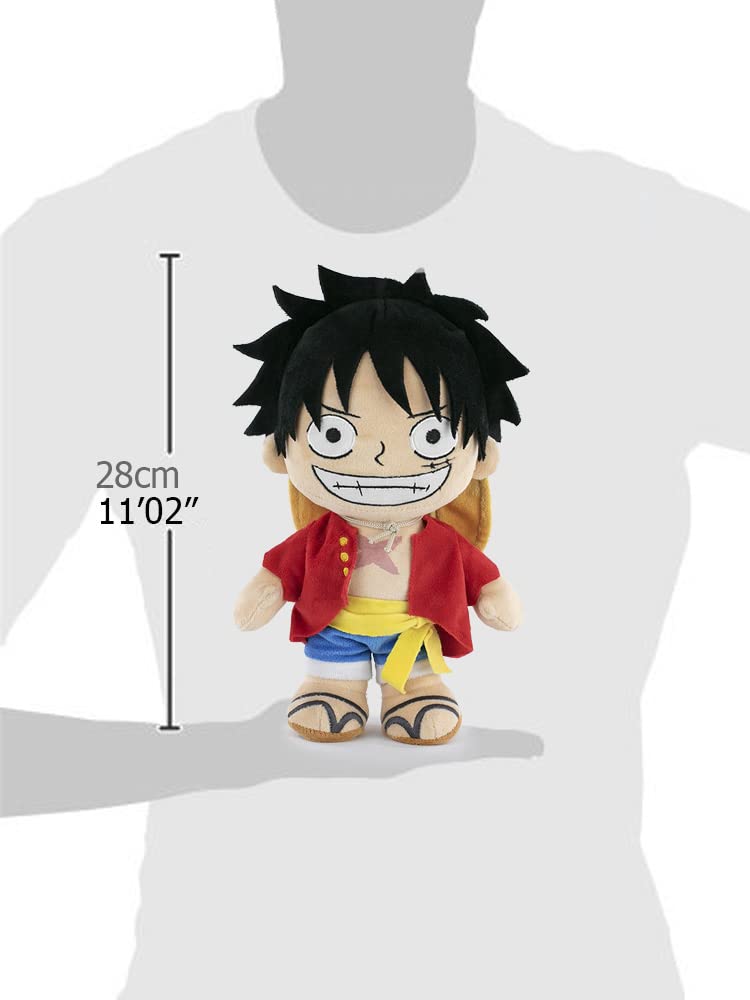 BARRADO One Piece Character Plush 28 cm – Luffy, Sanji, Zoro, Shanks – Super Soft Quality