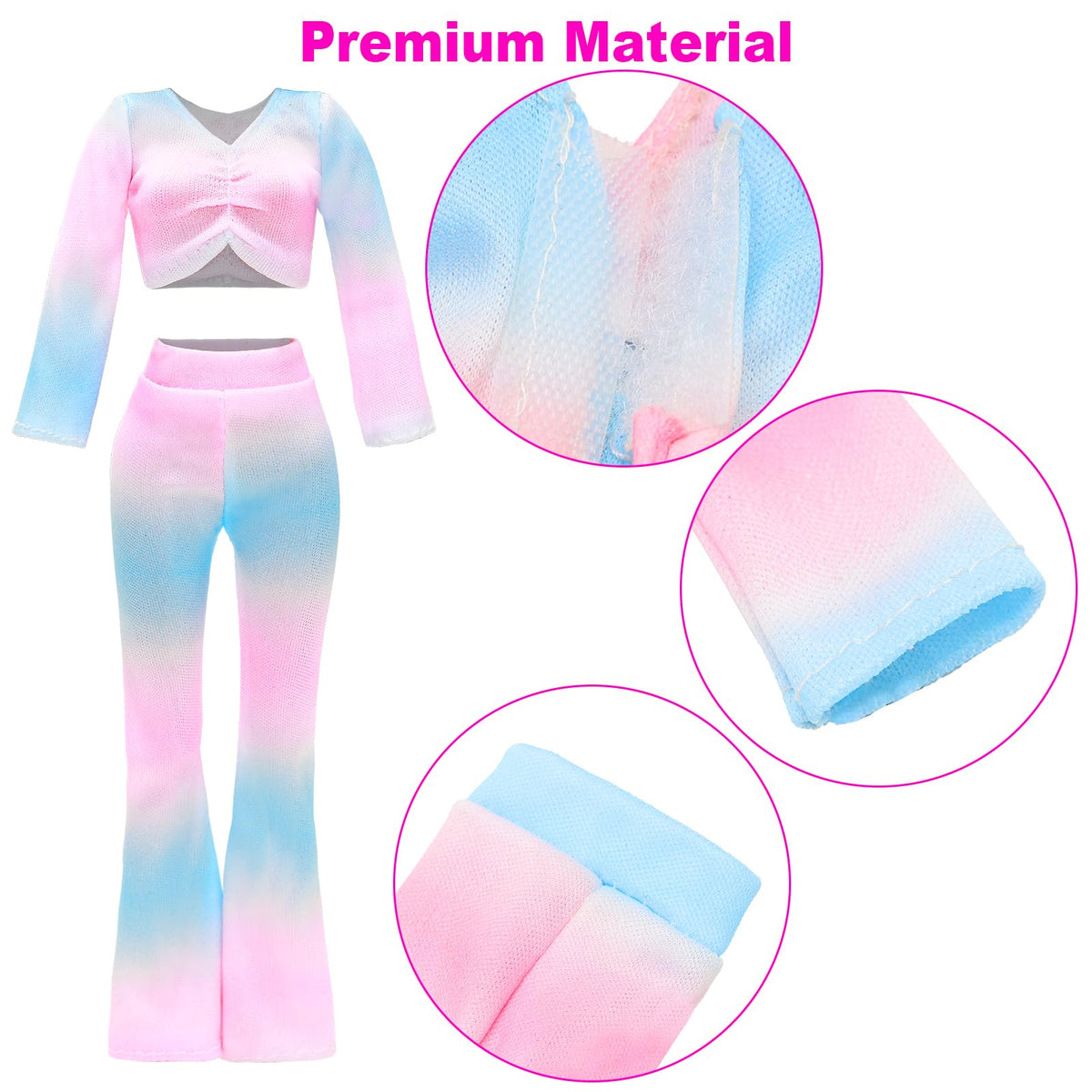 BARWA 30 PCS Doll Clothes & Accessories for 11.5-Inch Dolls | Casual, Sport & Sleepwear