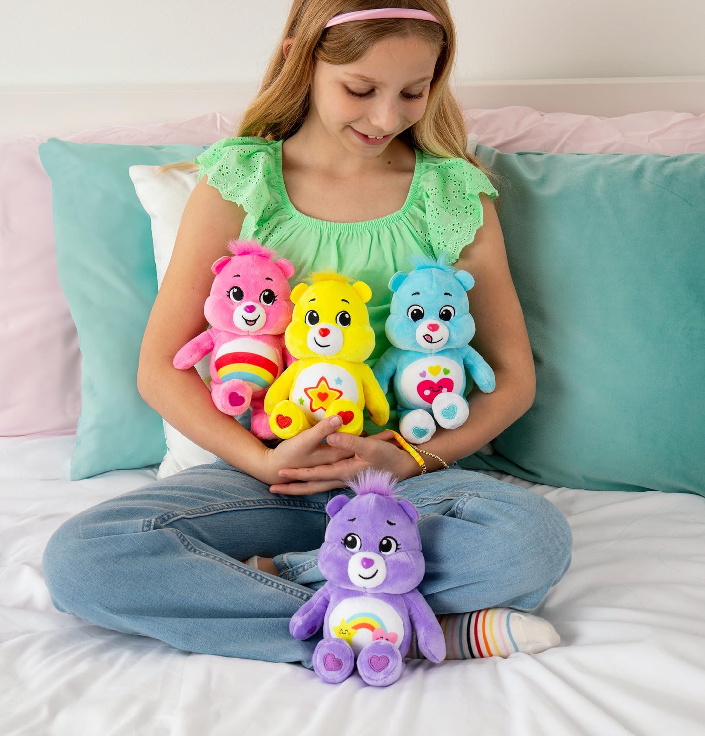 Basic Fun Care Bears Treasure Chest: Set of 4 Beanie Plush Toys