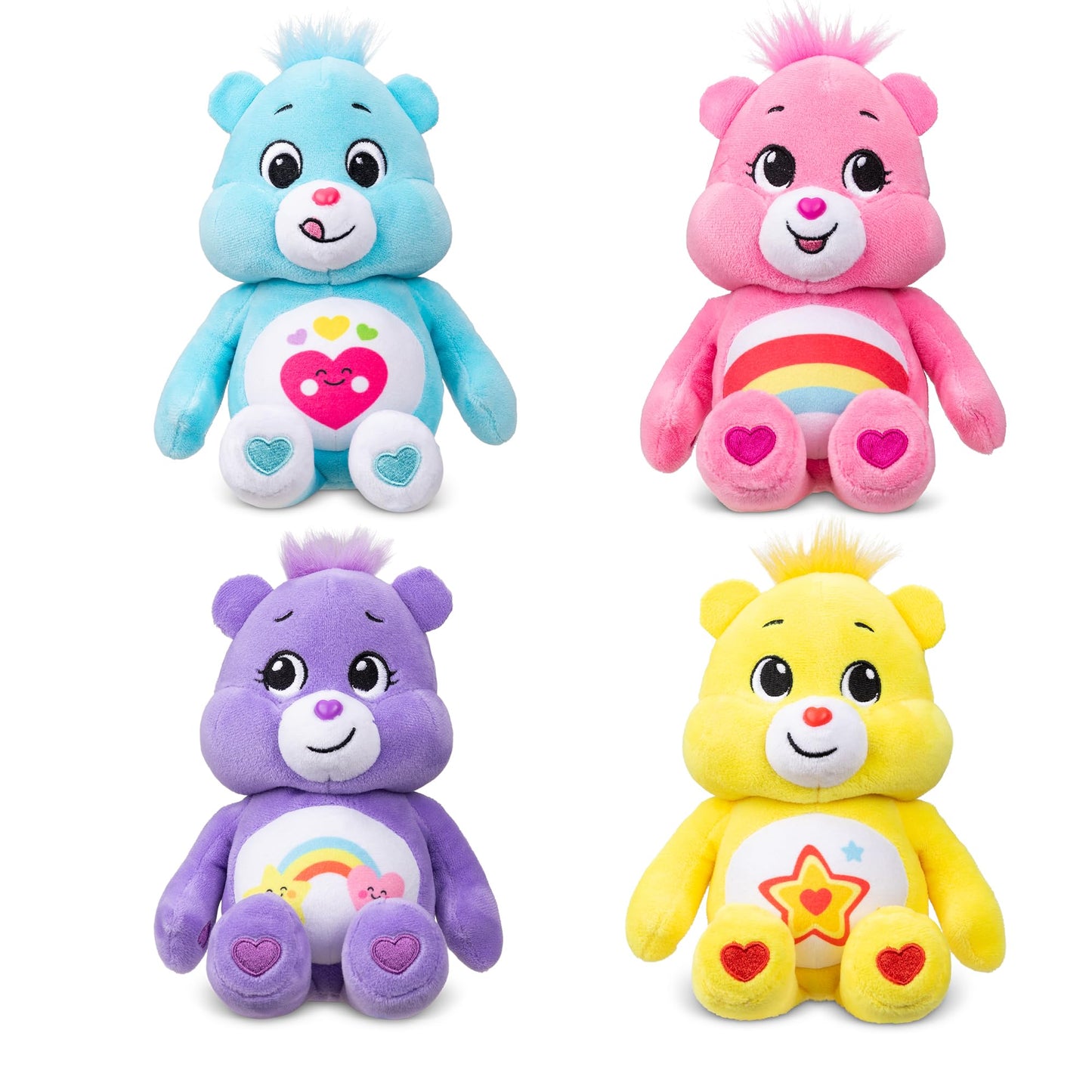 Basic Fun Care Bears Treasure Chest: Set of 4 Beanie Plush Toys