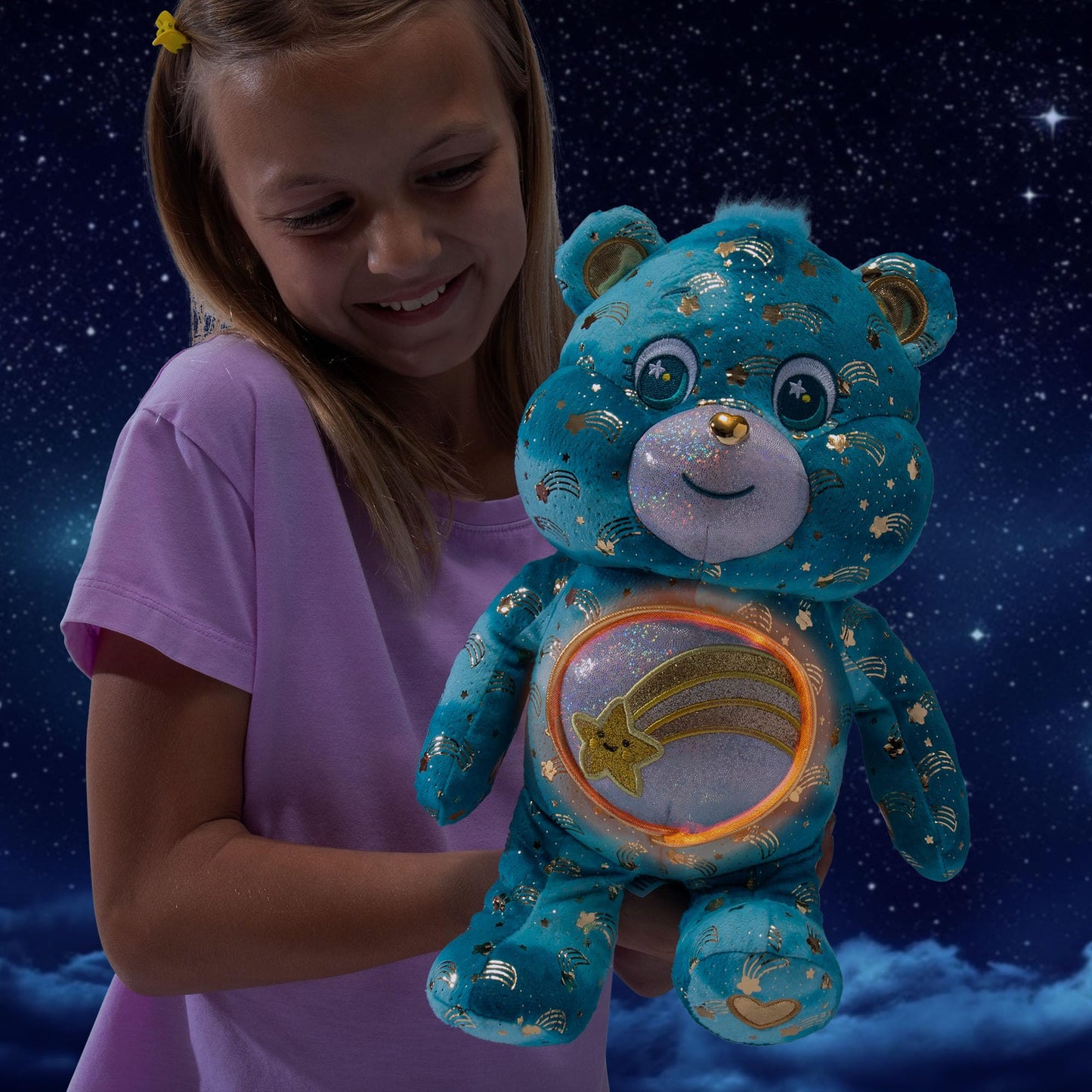 Basic Fun Care Bears Wish Bear 35cm Luminous Belly Plush – Eco-Friendly Glow Toy