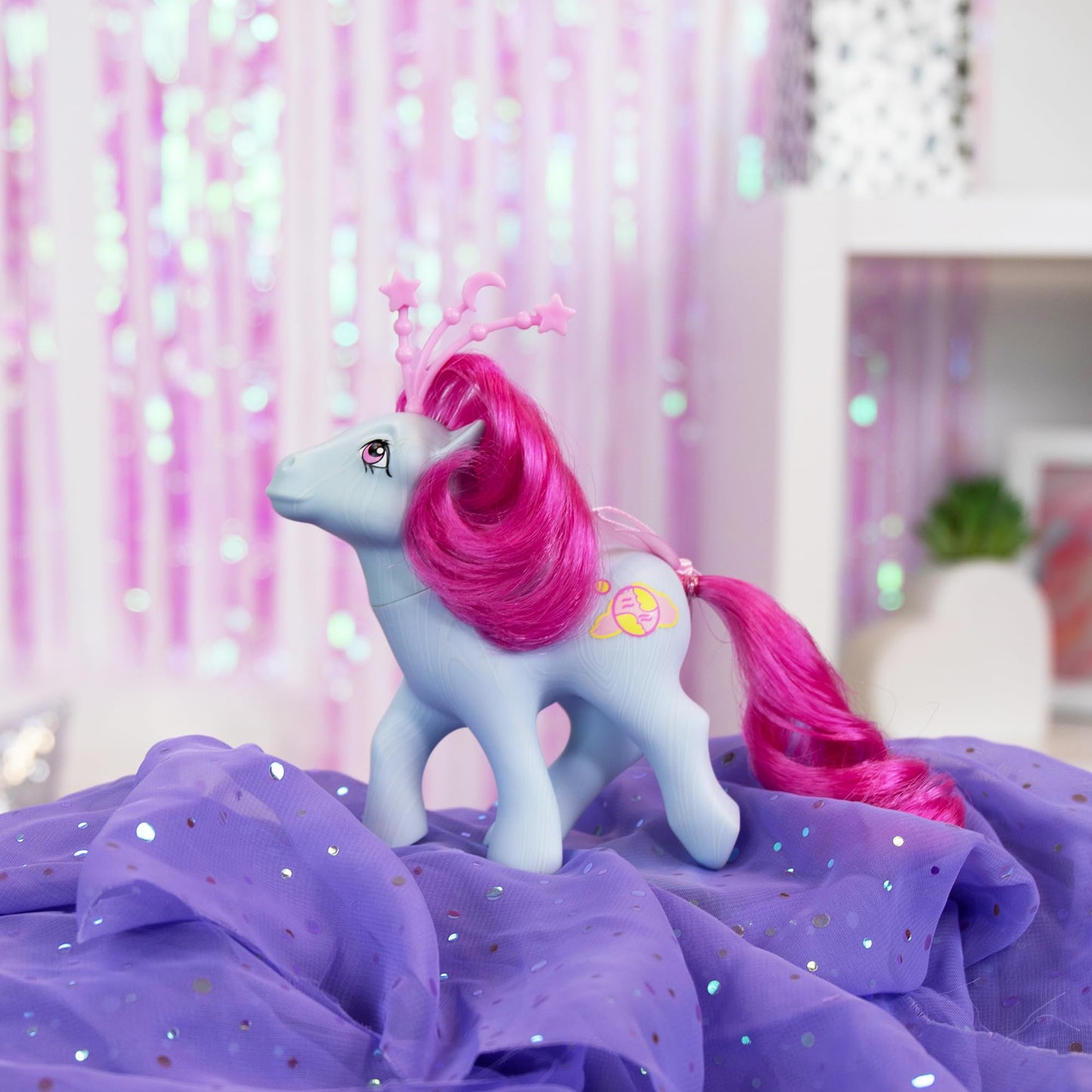 Basic Fun My Little Pony Polaris Celestial Pony — Retro 4-Inch Collectible Figure (40th Anniversary)