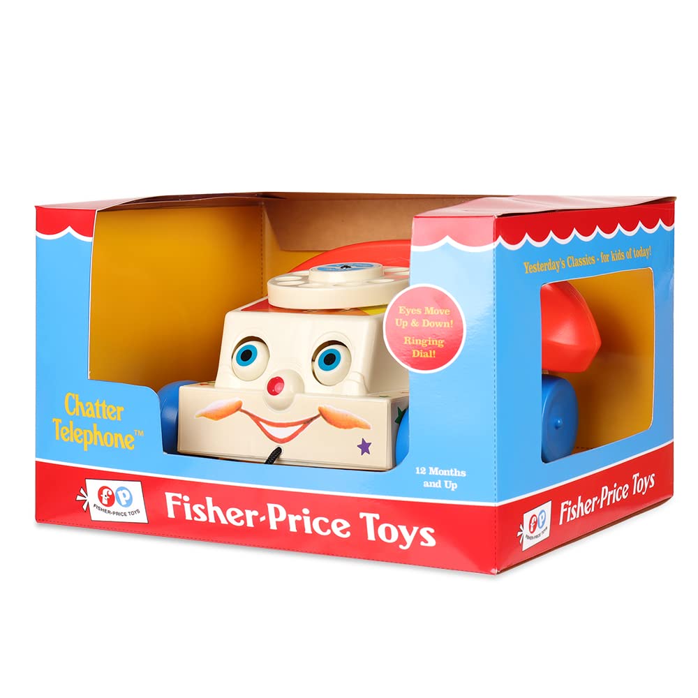 Basic Fun Fisher-Price Classics Retro Chatter Phone | Classic Pretend Play Toy