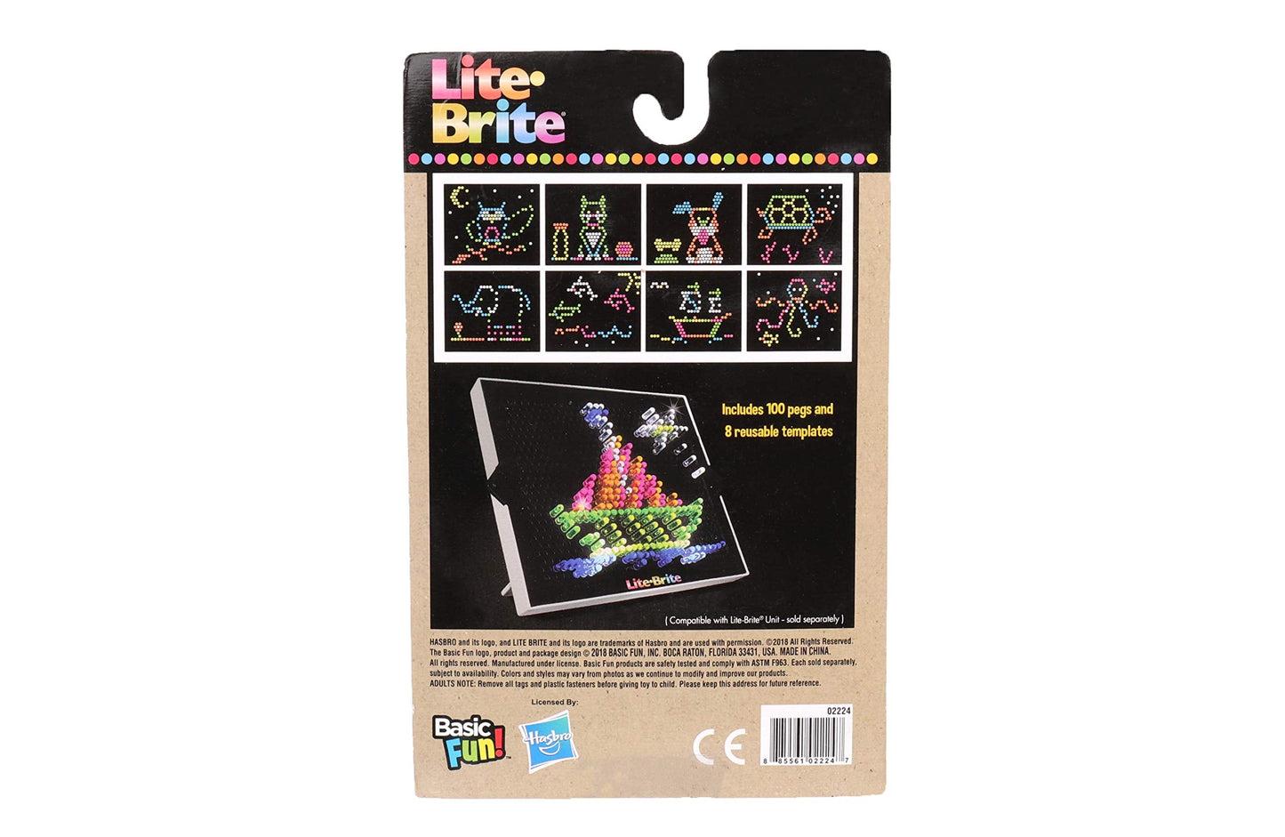 Lite-Brite Peg & Template Refill Pack – Glow Drawing Board Accessories by Basic Fun