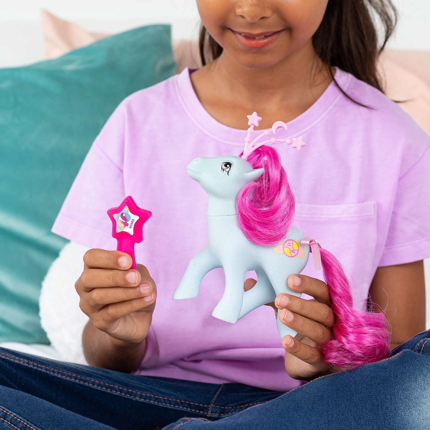 Basic Fun My Little Pony Polaris Celestial Pony — Retro 4-Inch Collectible Figure (40th Anniversary)