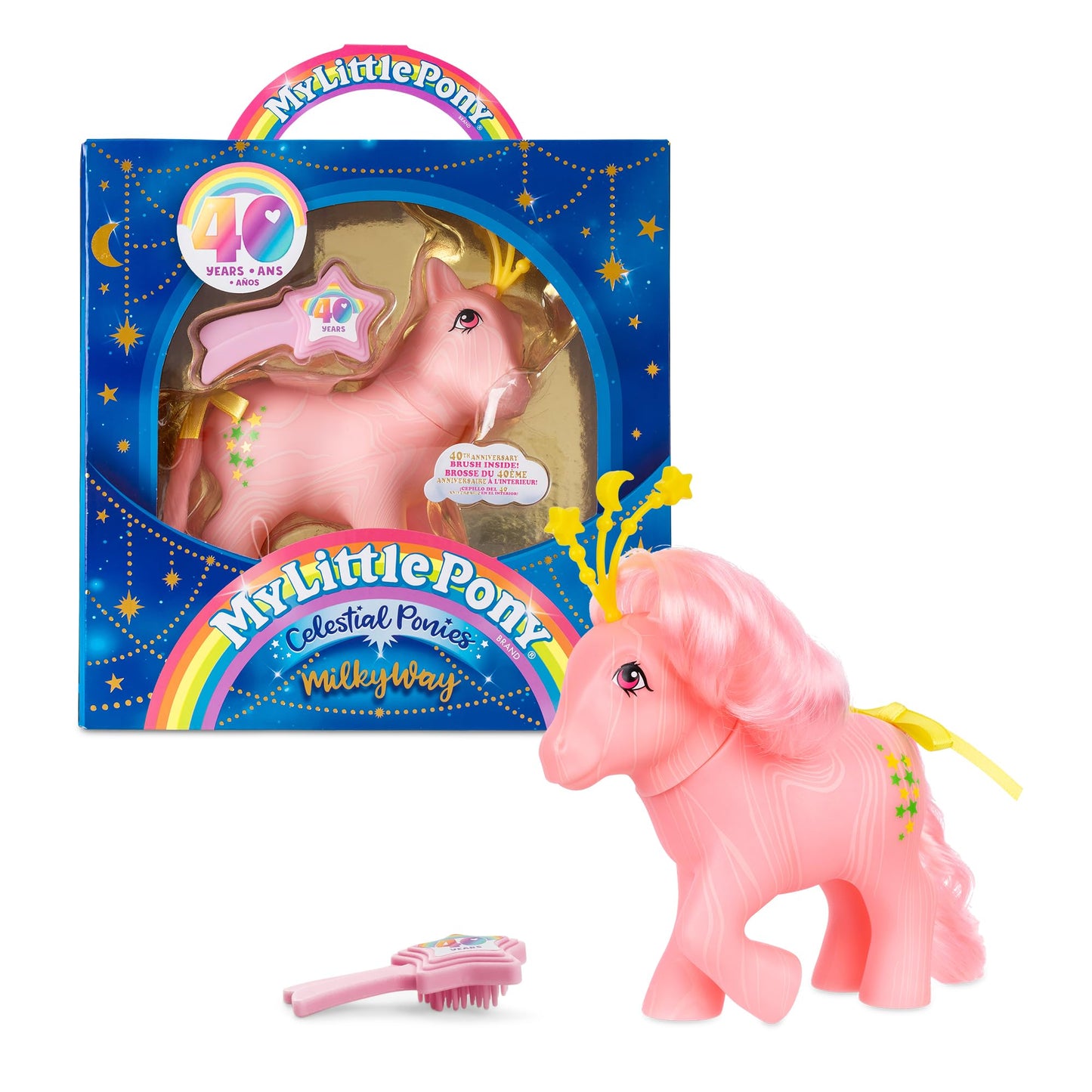 My Little Pony Celestial Pony Milky Way – Retro 4-Inch Collectible Figure | Basic Fun