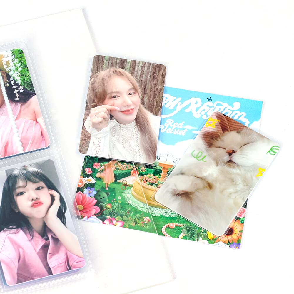 Baskiss 100 Pack Photocard Sleeves — 58 x 89 mm, 200 Micron Thick, PVC-Free