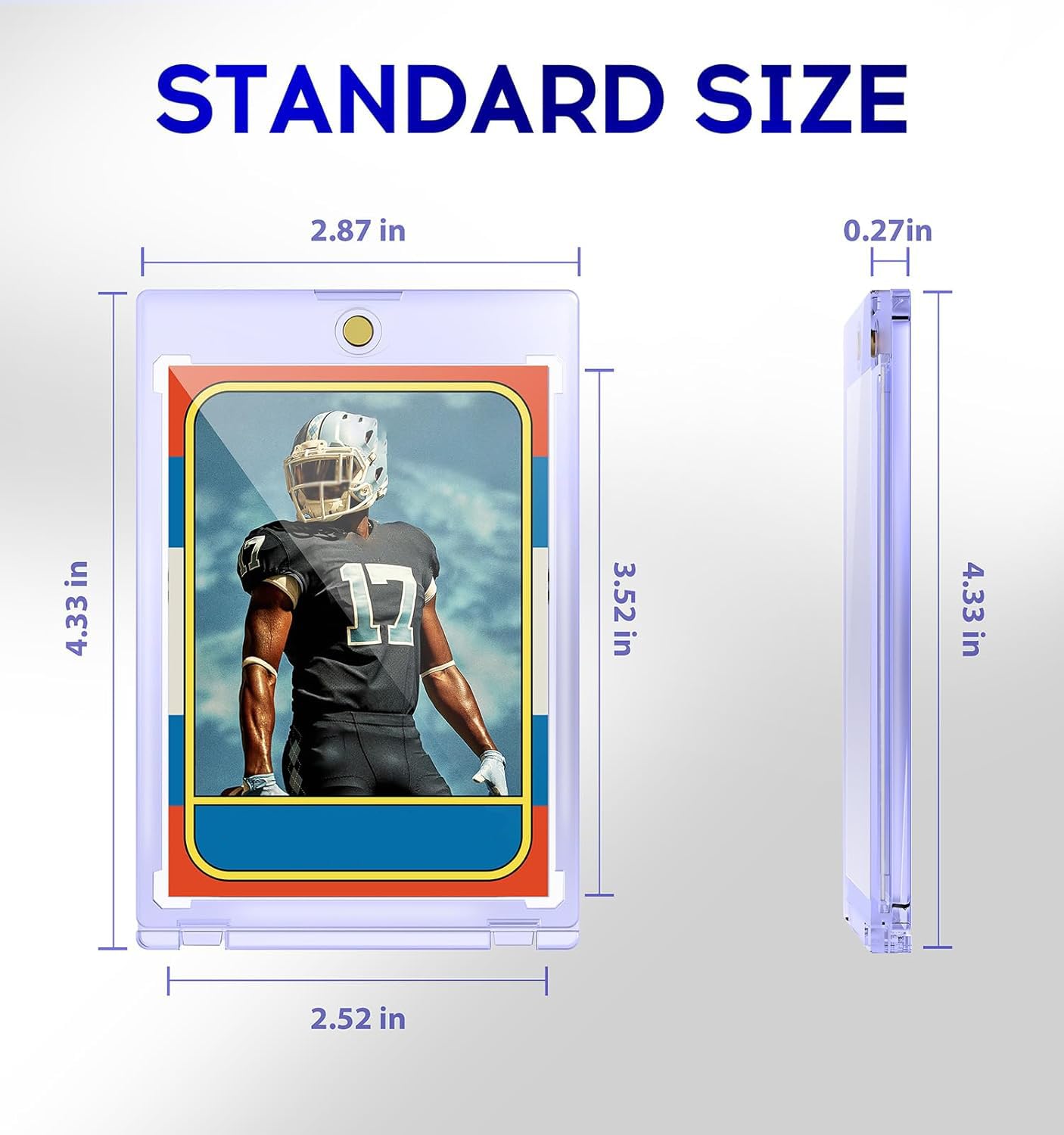 Basthalan 100ct Magnetic Card Holder - UV-Protected 35pt Acrylic Case