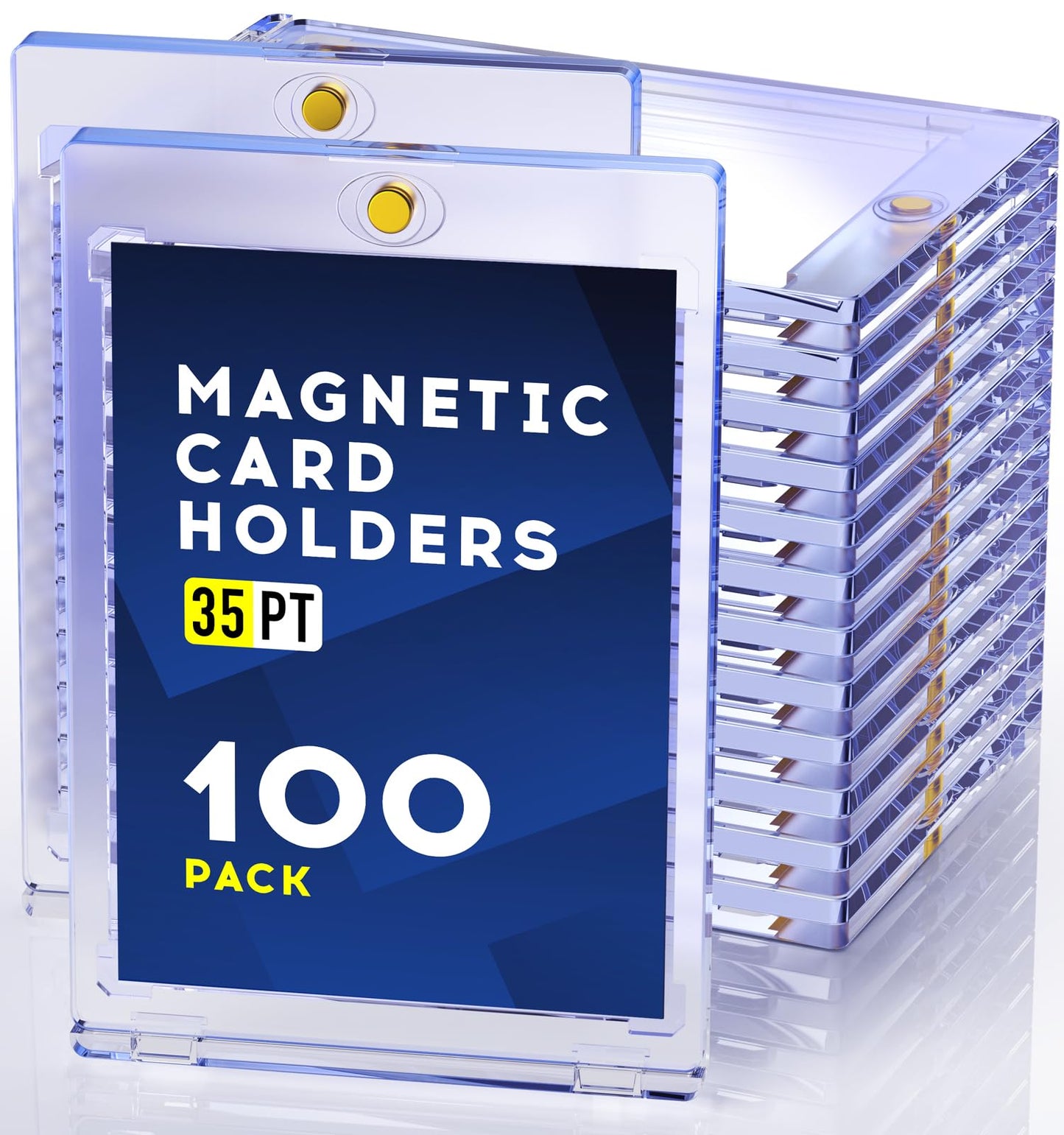 Basthalan 100ct Magnetic Card Holder - UV-Protected 35pt Acrylic Case