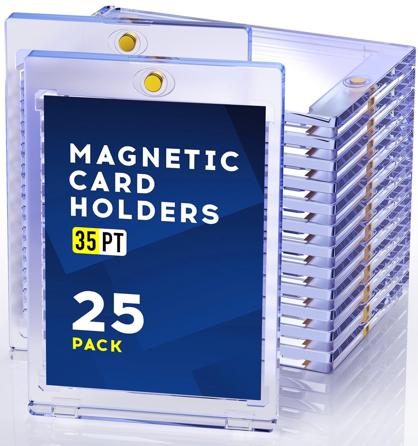 Basthalan 25ct Magnetic Card Holder | 35pt Single Card Case with UV Protection