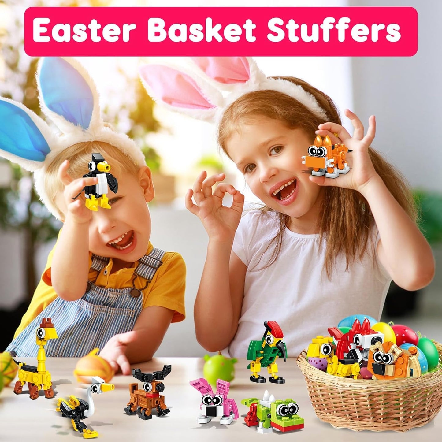 Basytodio 30pcs Animal Mini Building Blocks – Party Favors & Classroom Prizes