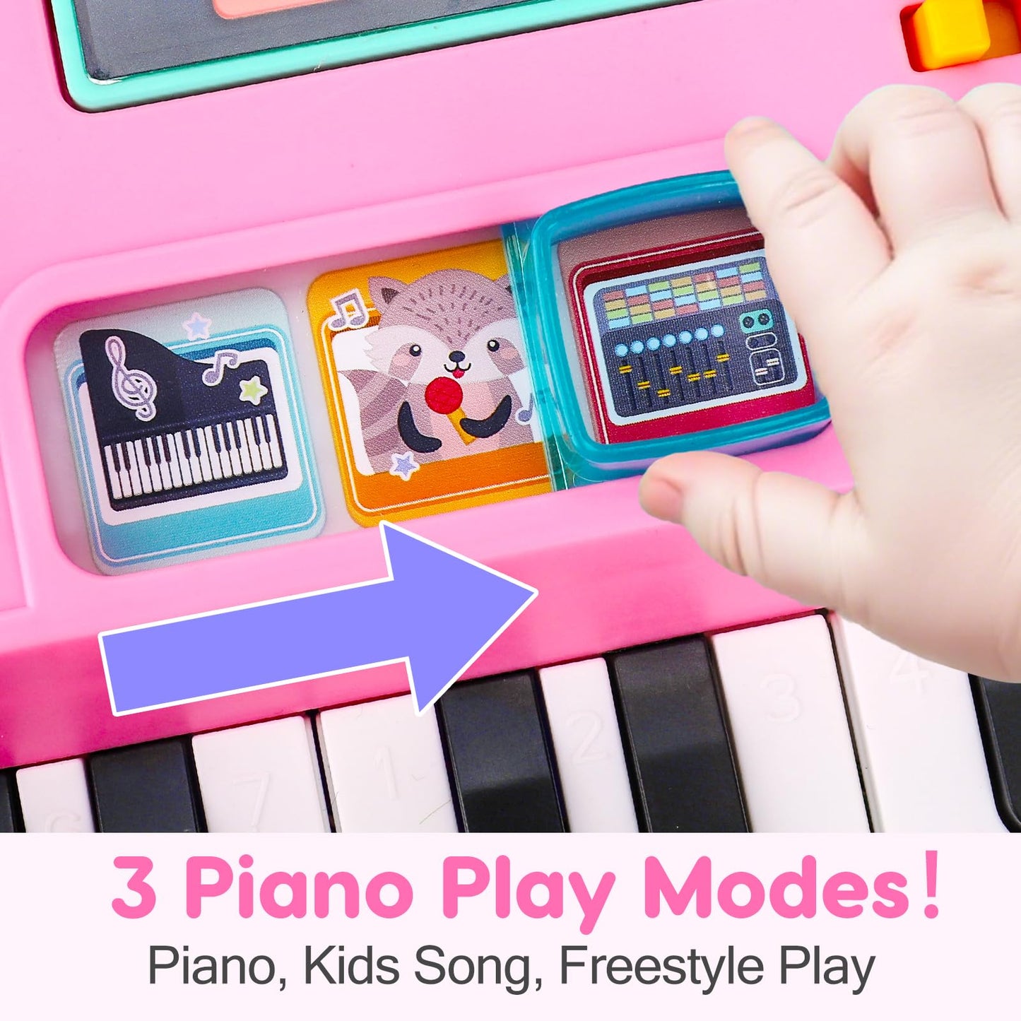Basytodio Baby DJ Table for Toddlers 1-3: Music, Lights & Learning