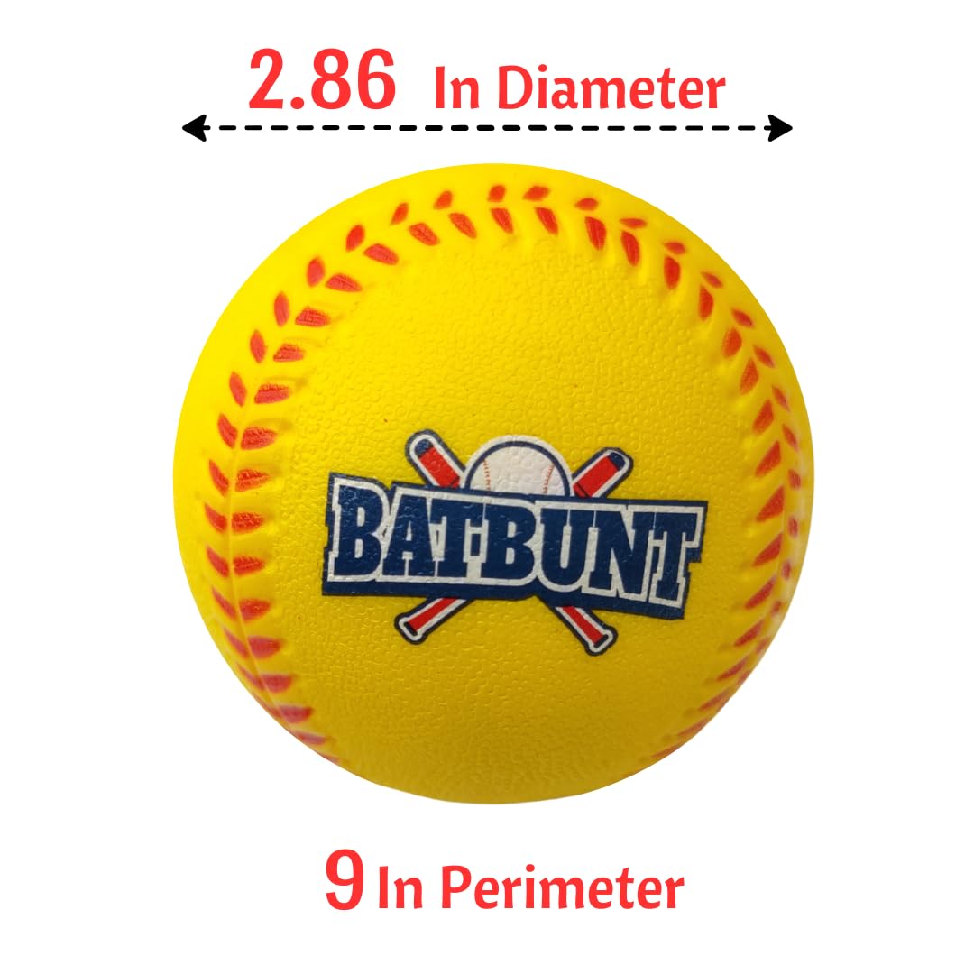 BATBUNT Foam Baseballs for Kids – 4-Pack Soft Training Balls (Red/Blue/Yellow/Green)