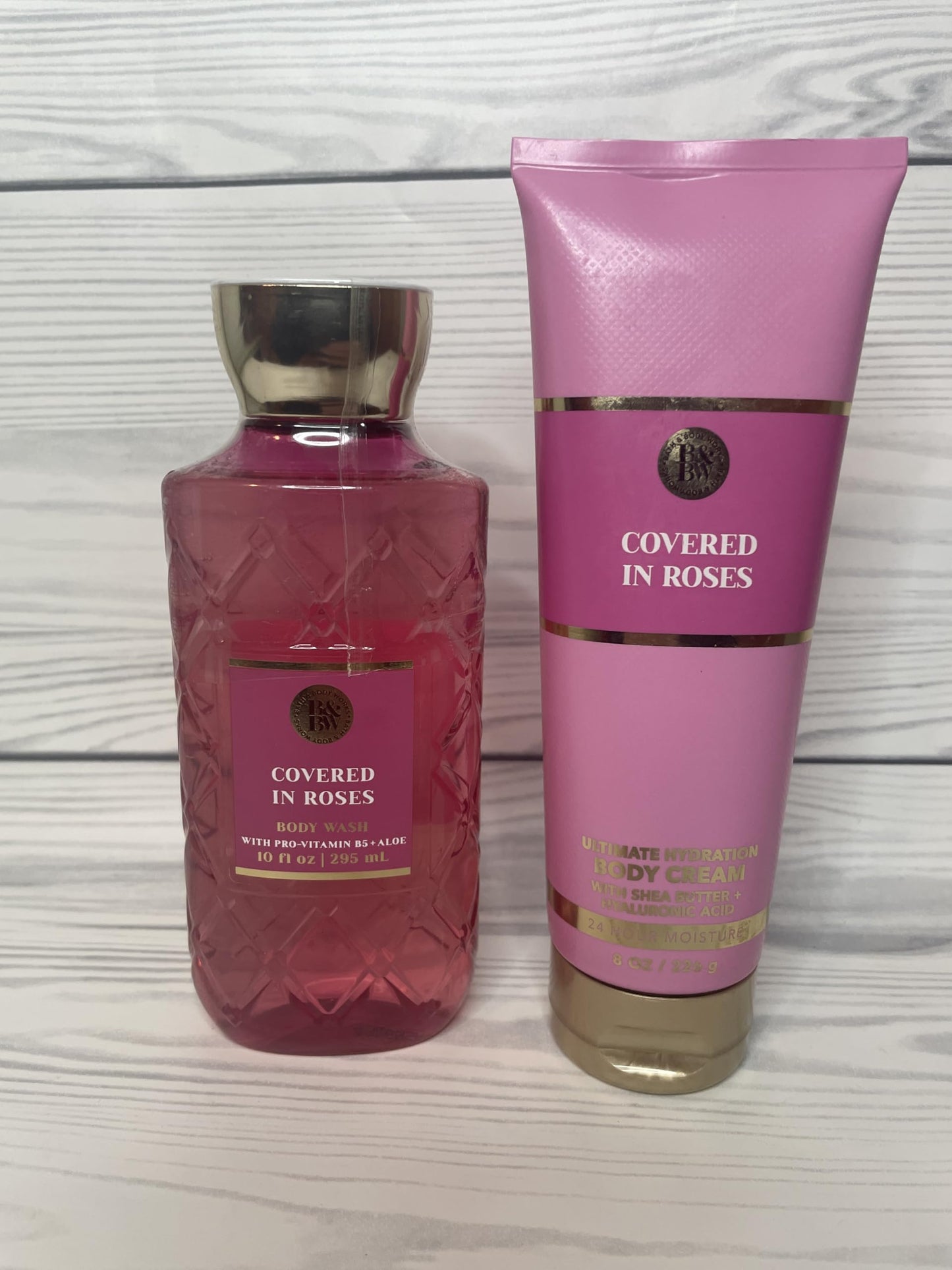 Bath & Body Works Covered In Roses: Ultimate Hydration Body Cream & Body Gel Wash 2-Piece Set