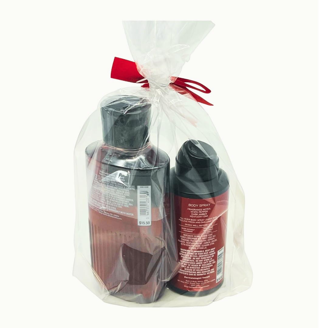 Bath & Body Works Bourbon for Men Gift Set – Full-Size Body Wash & Body Spray