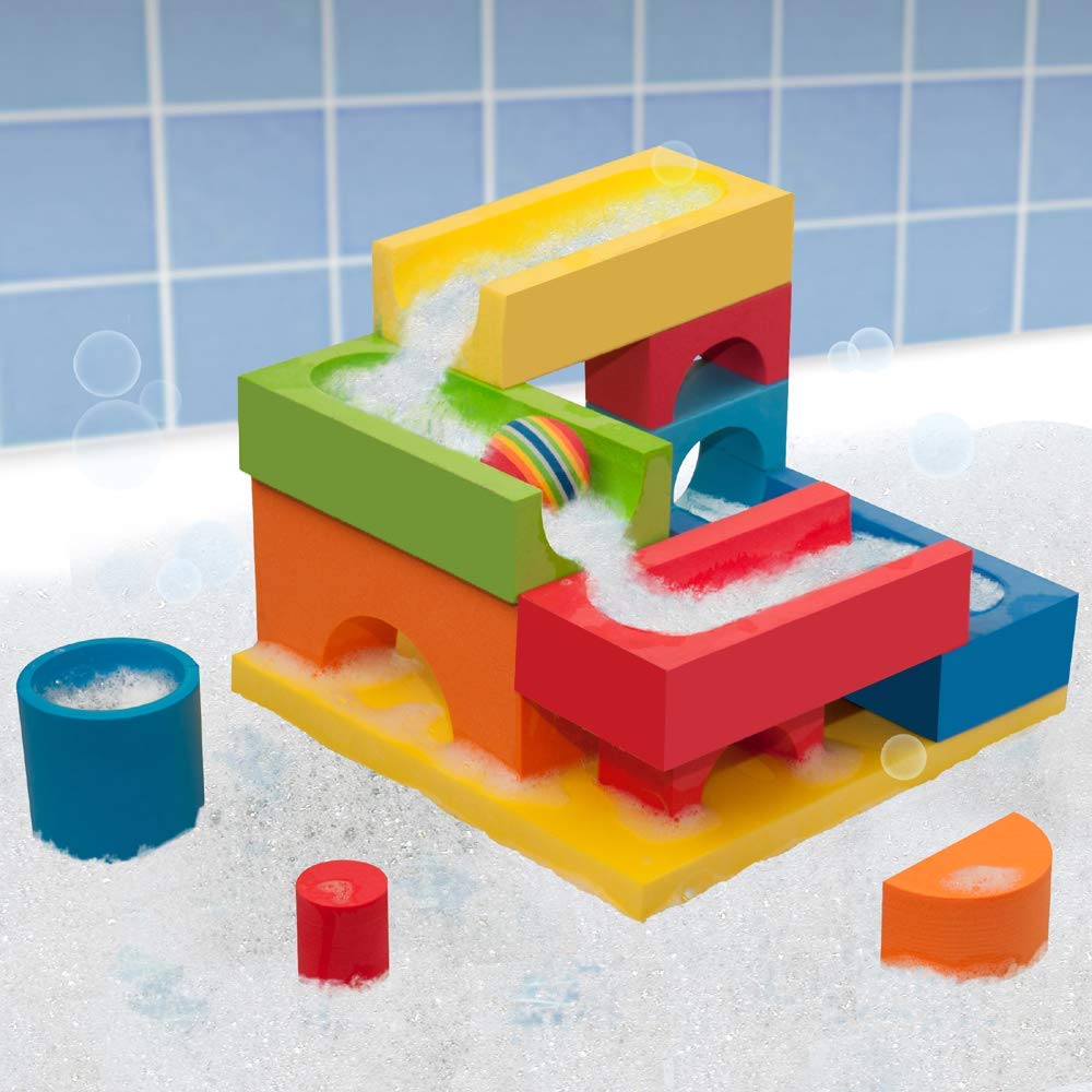 BathBlocks Ball Run & Waterfall Bath Toy — STEM Play for Ages 3-9