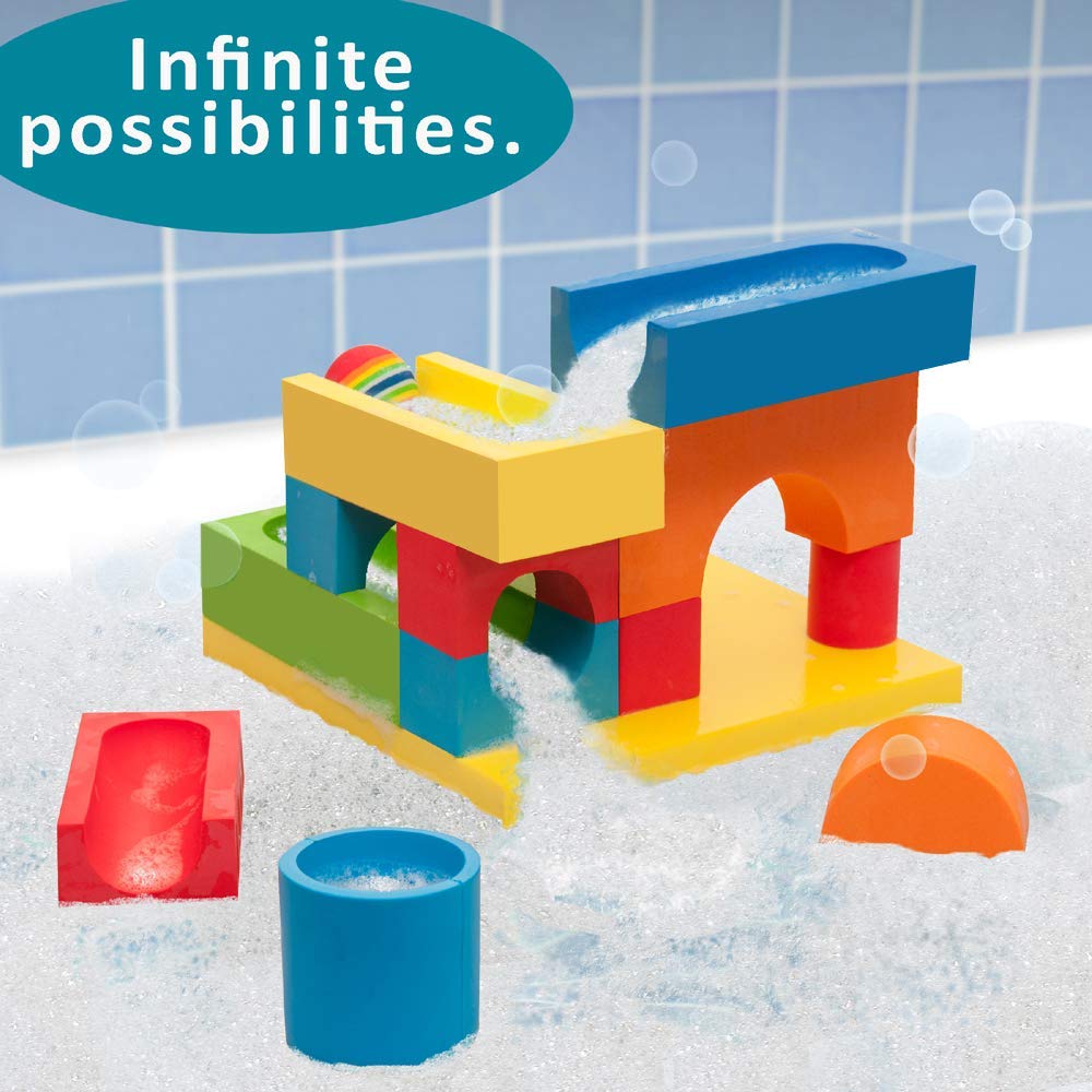 BathBlocks Ball Run & Waterfall Bath Toy — STEM Play for Ages 3-9